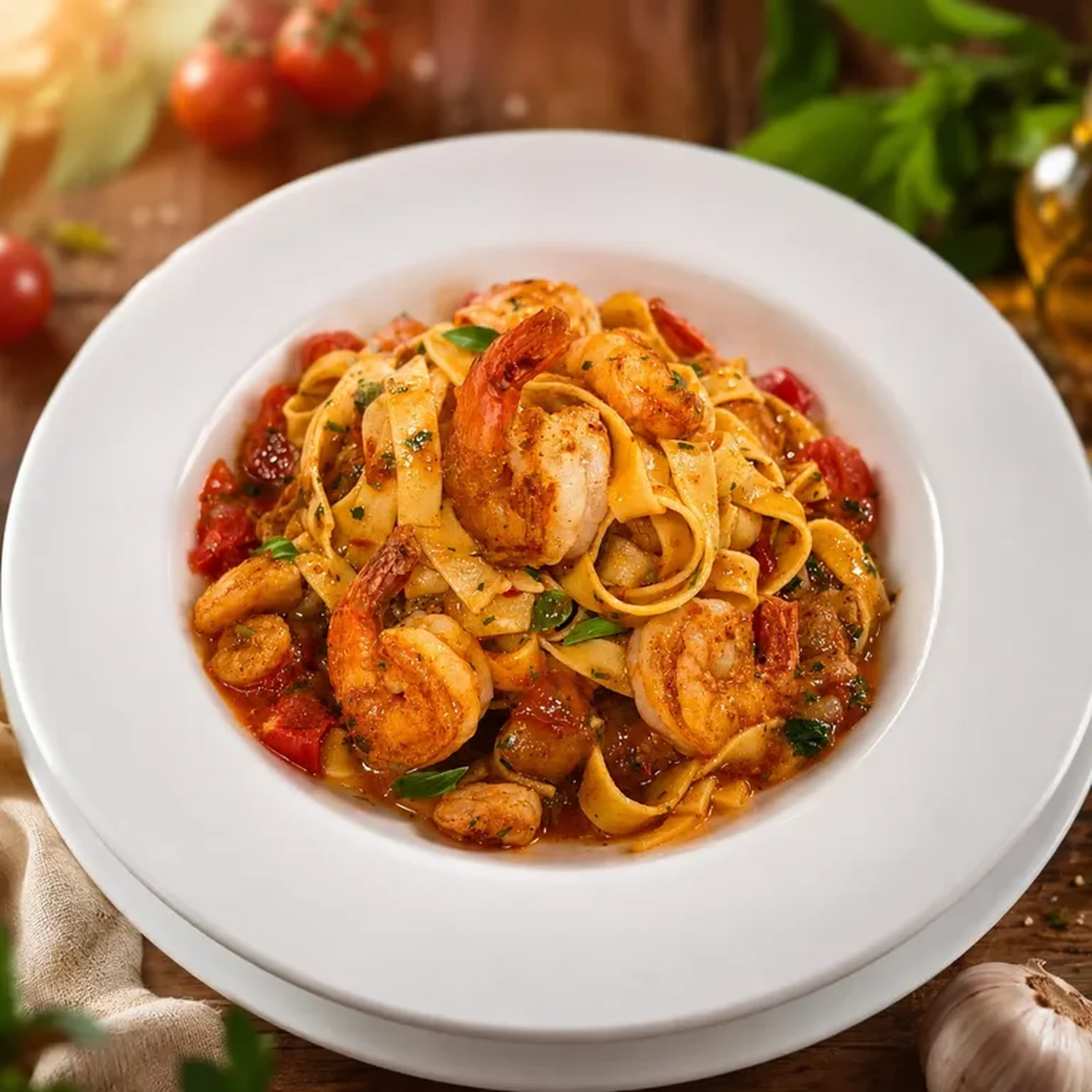 Fettuccine Gambari (camarão) Al Pomodoro imagem