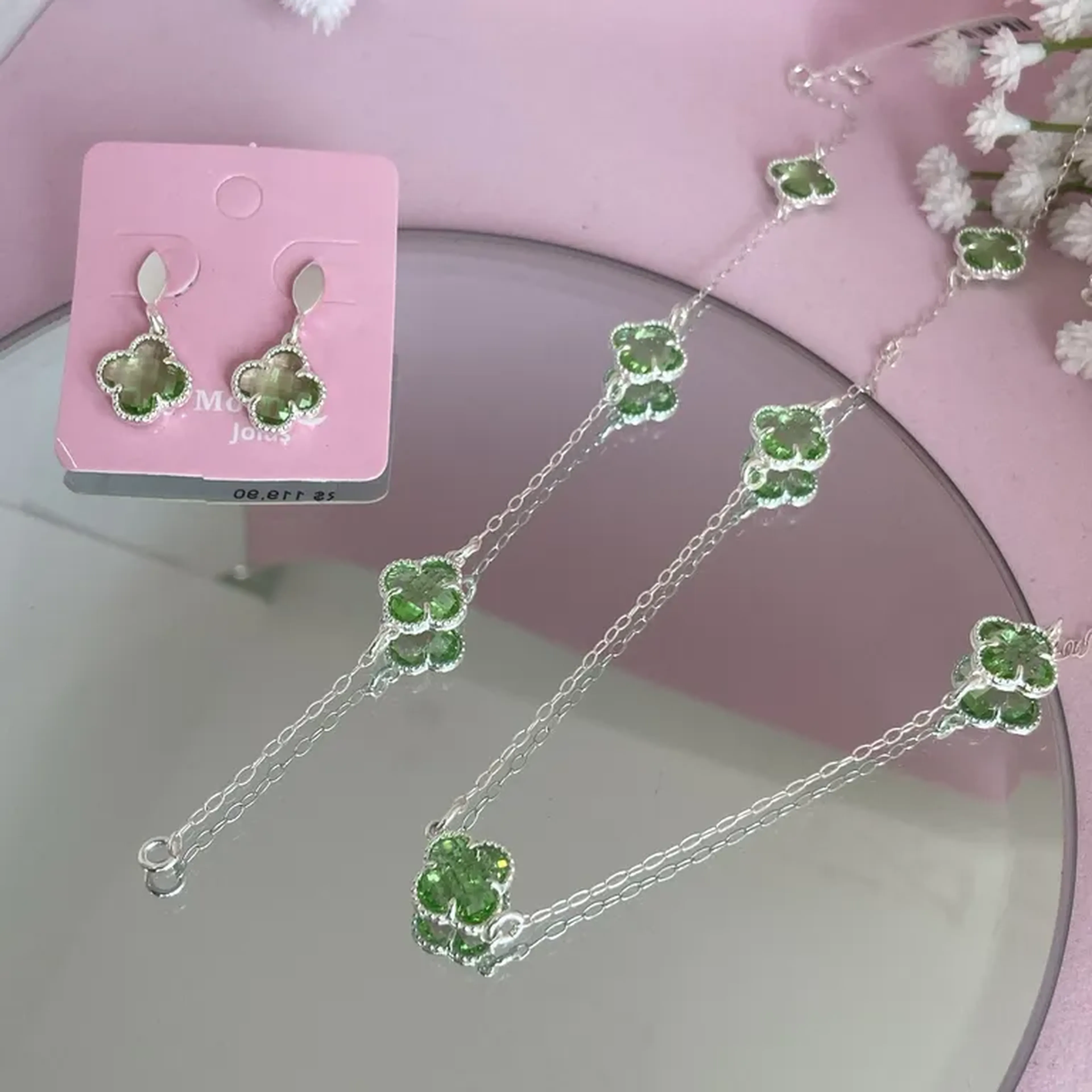 Kit Pulseira Colar e Brinco imagem