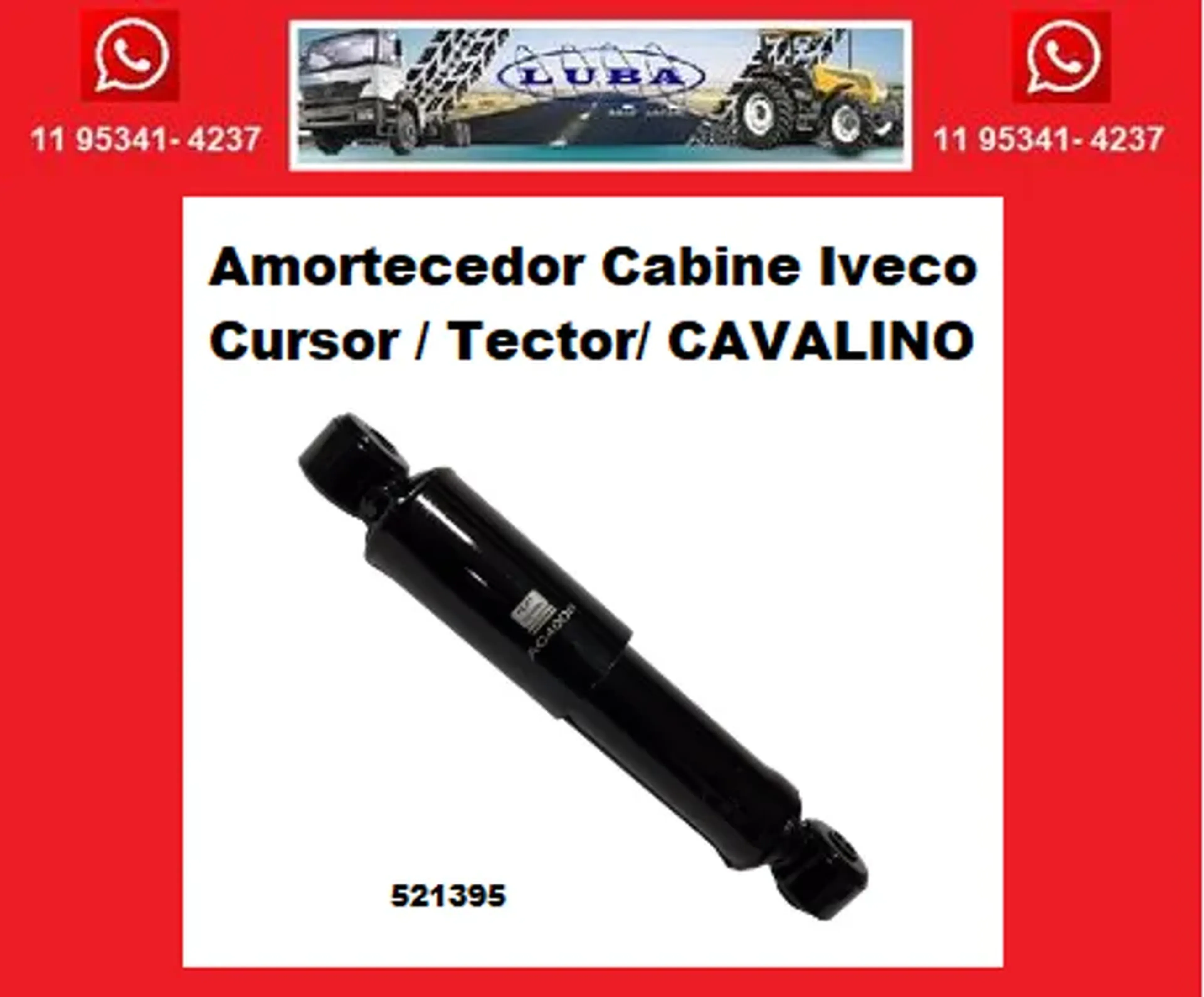 Amortecedor Cabine DIANTEIRO Iveco Cursor - Tector imagem