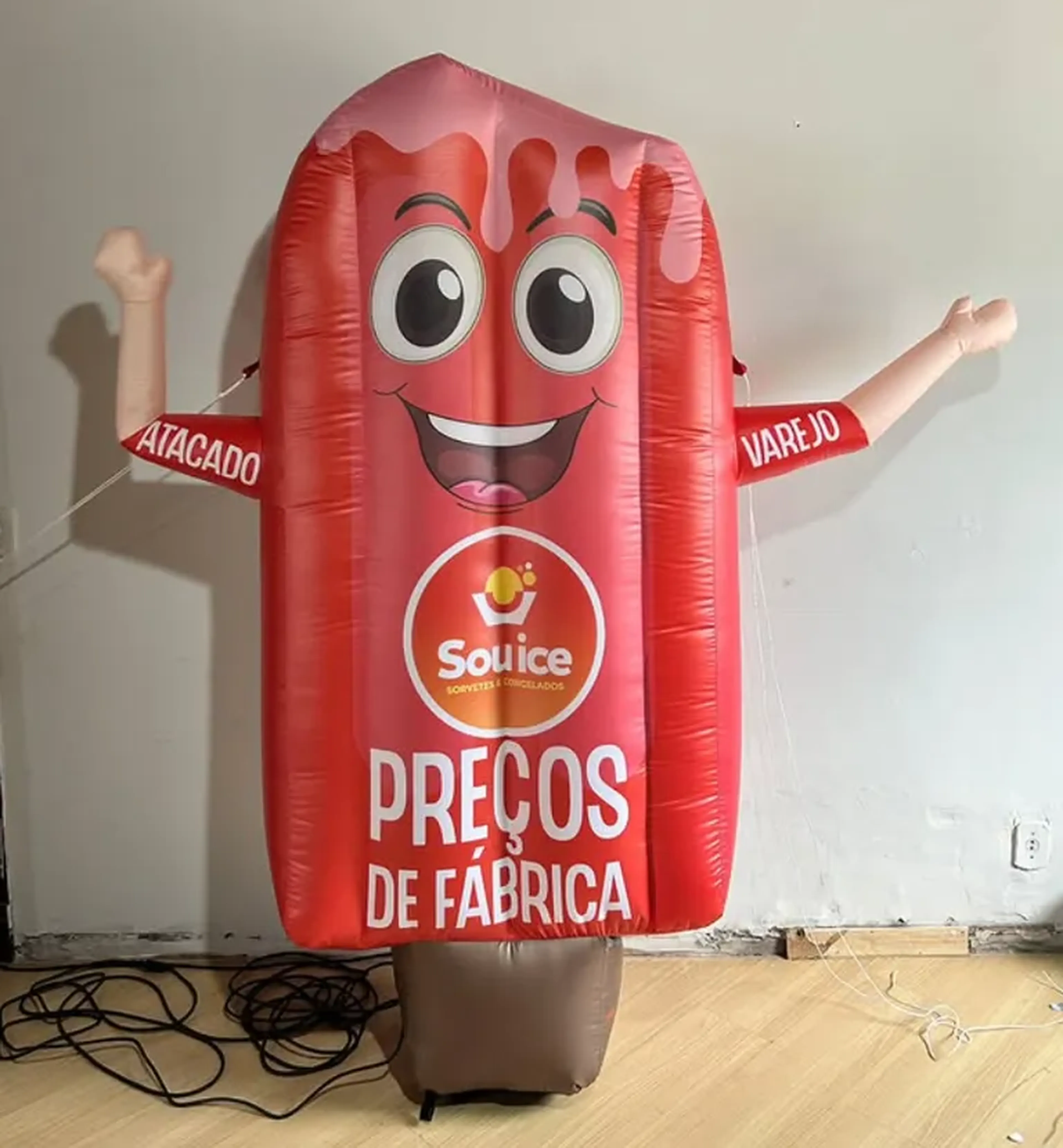 Boneco Picolé sorvete 2 metros imagem