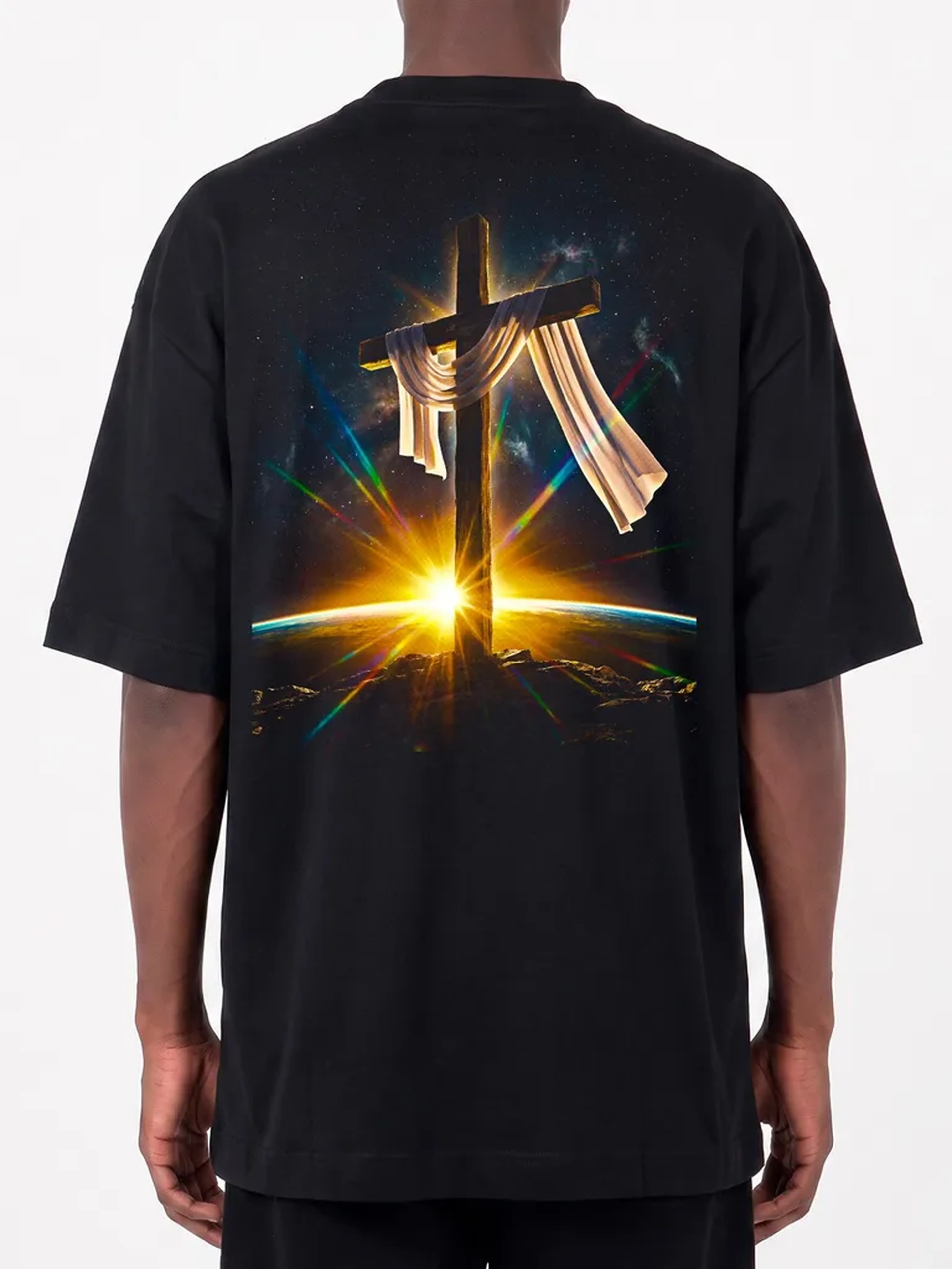 Oversized Cruz nas Costas - Preta imagem
