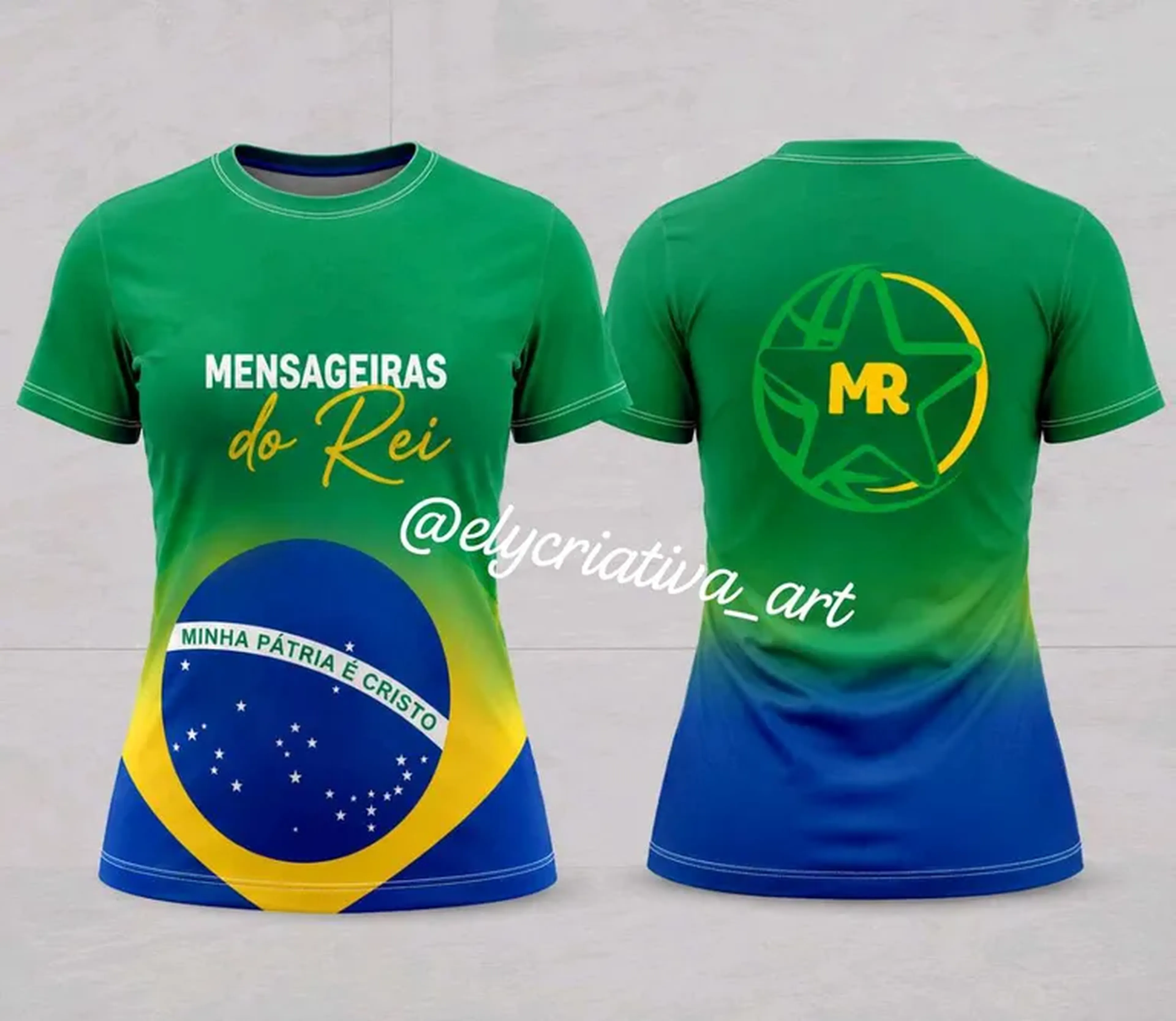 Camiseta Mensageiras do Rei - minha pátria é Cristo imagem