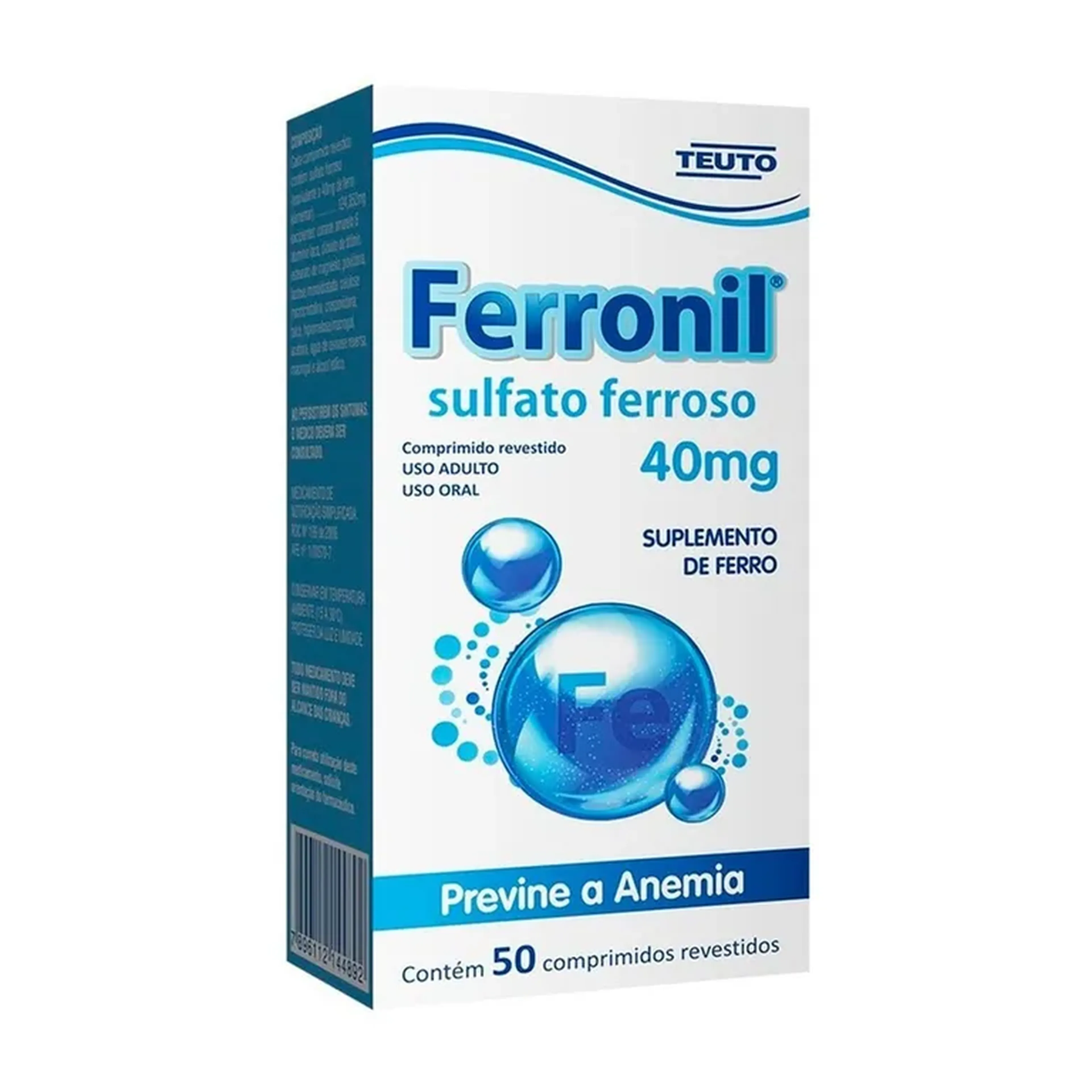 Sulfato Ferroso 40mg - 50 Comprimidos Ferronil imagem