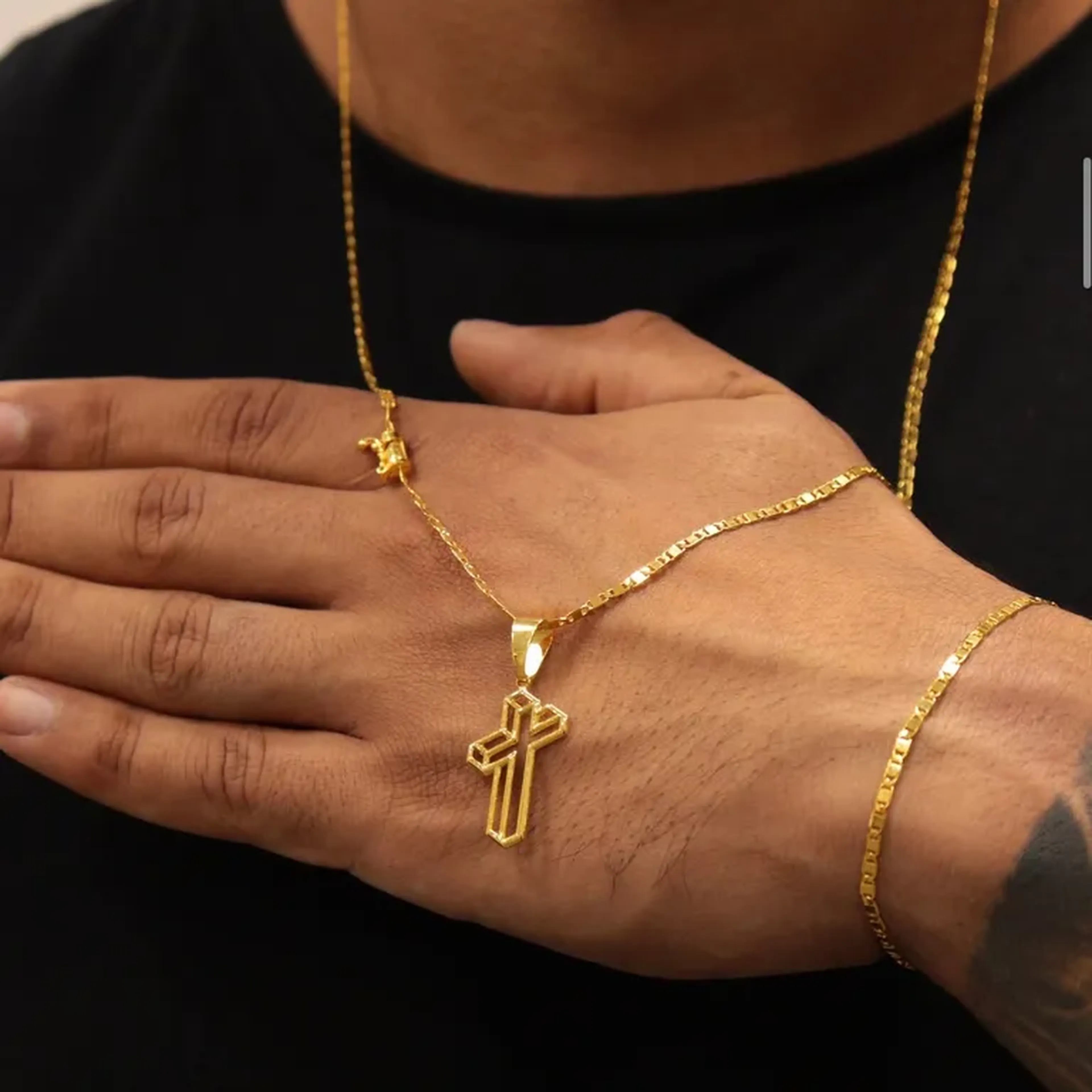 CONJUNTO PIASTRINI 2MM CORRENTE PULSEIRA PINGENTE imagem