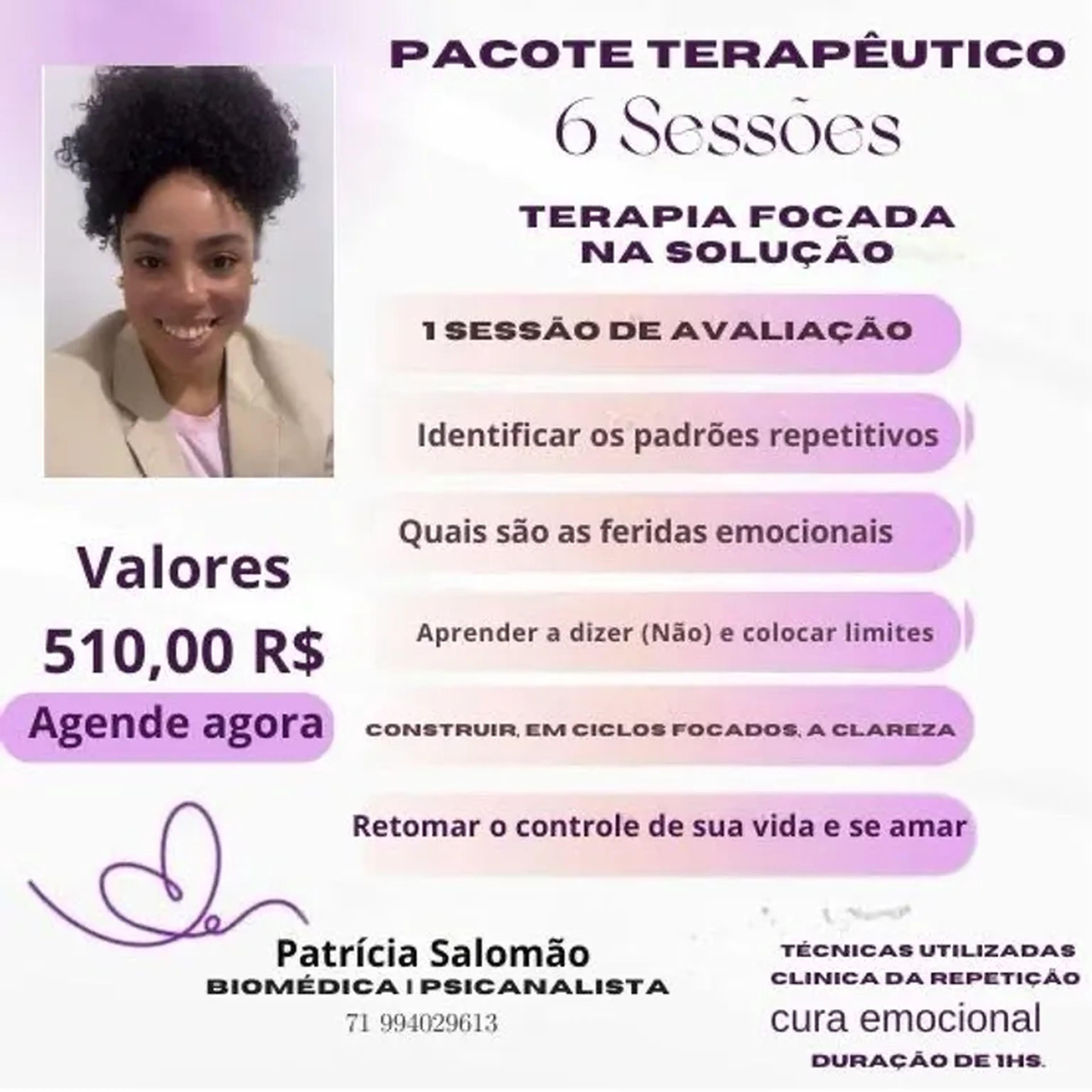 Pacote 6 sessões imagem
