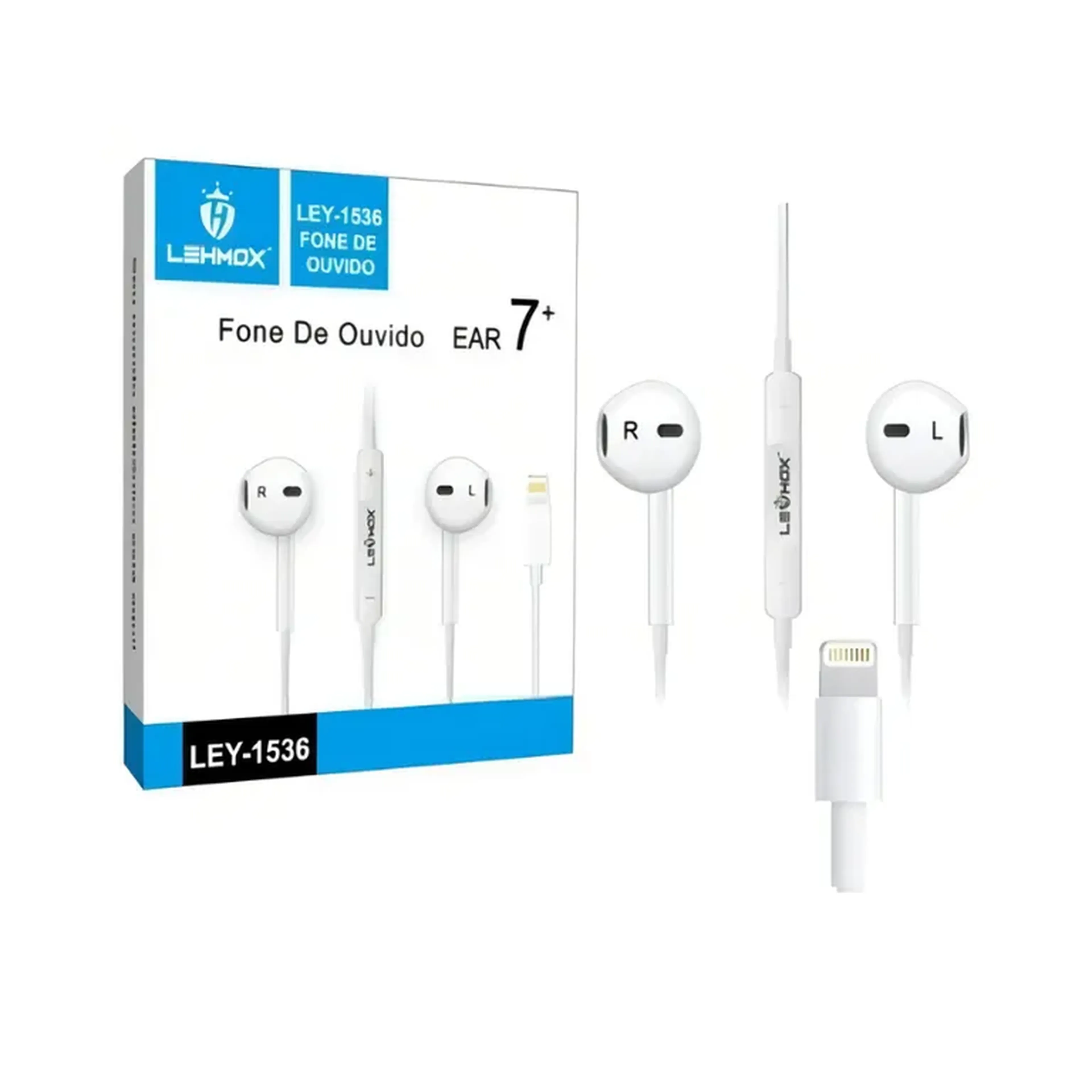 Fone De Ouvido Lightning Lehmox LEY-1536 imagem