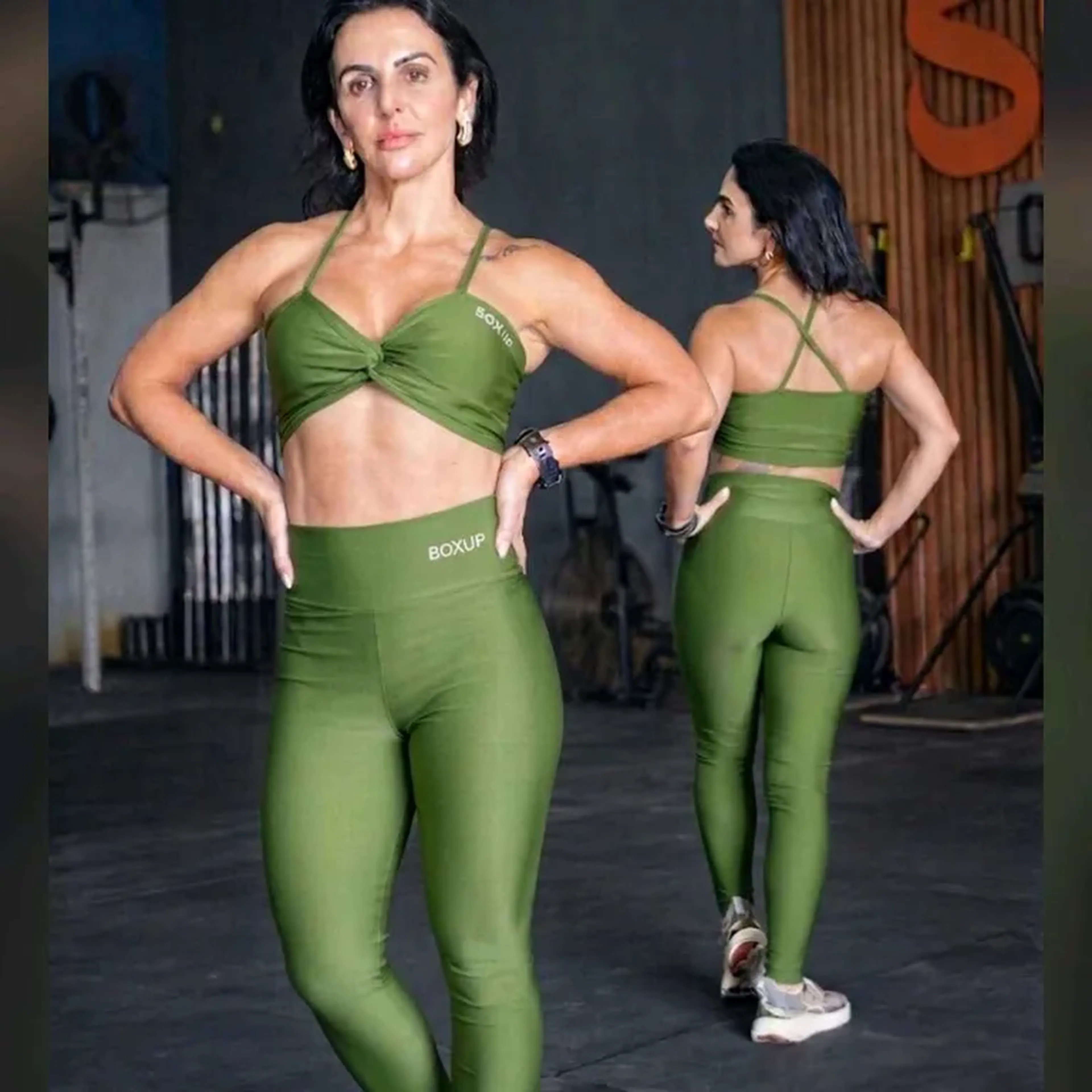 Conjunto Legging e Top Torcido Verde imagem