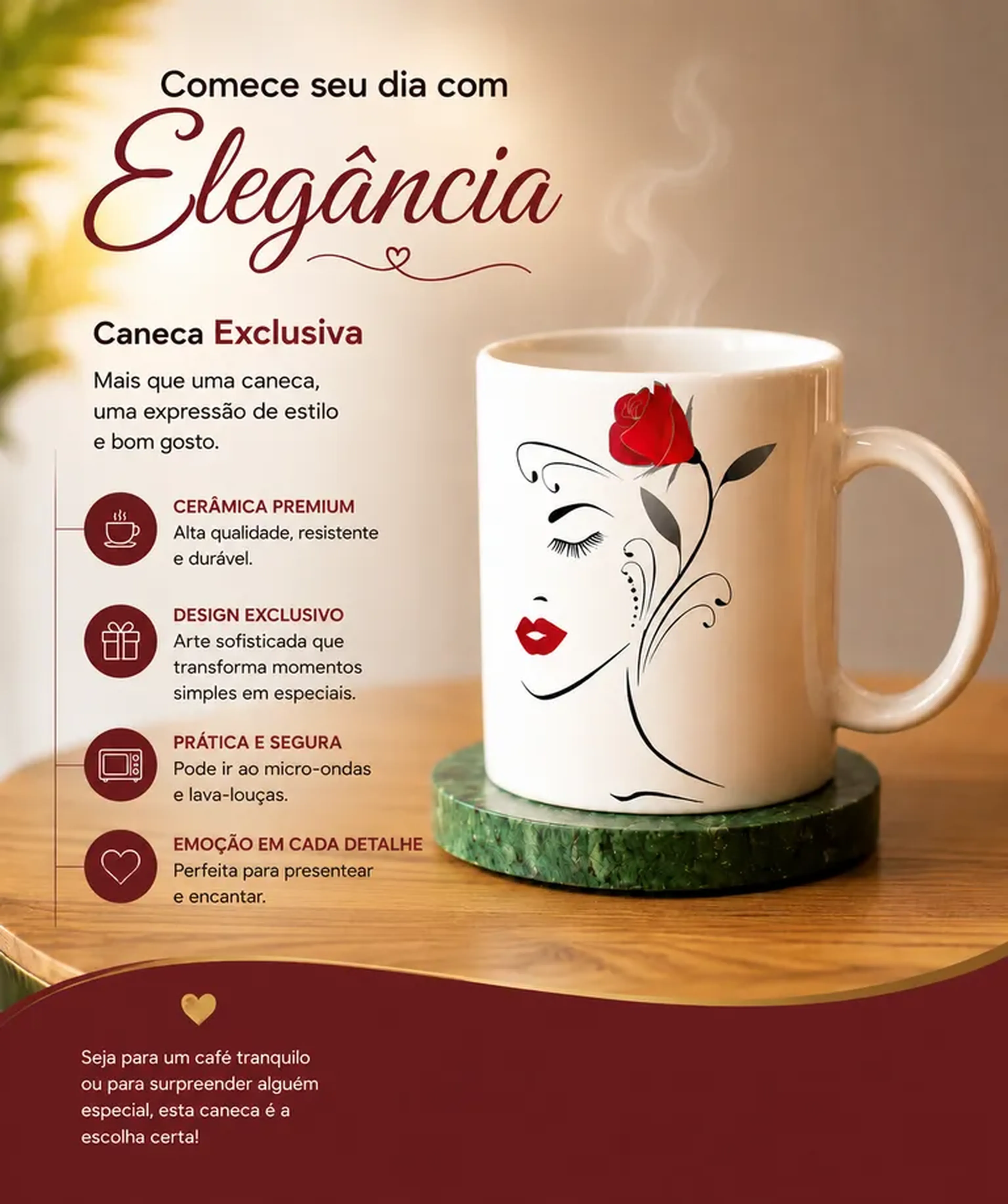Caneca de porcelana branca personalizada imagem
