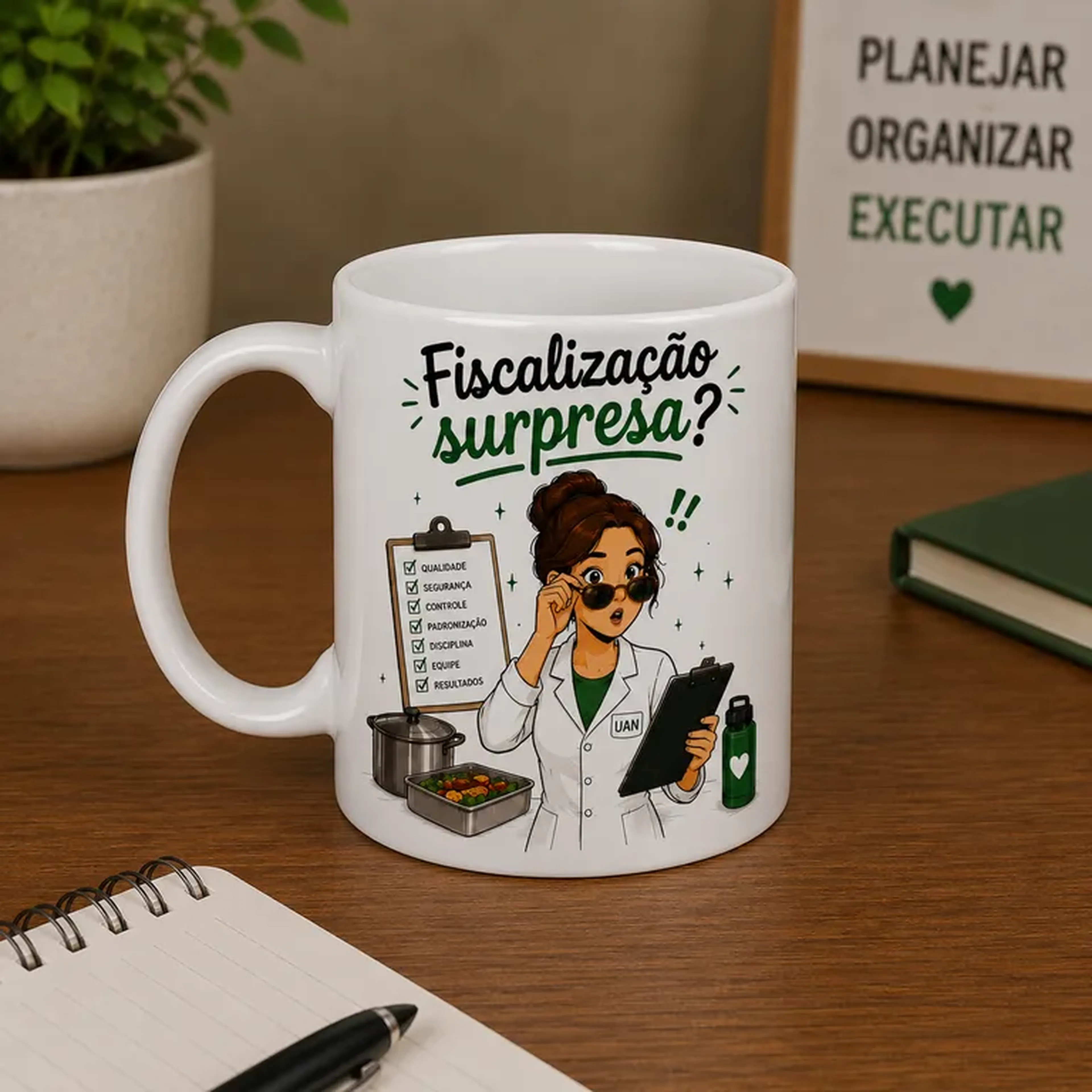 Caneca UAN - Fiscalização Surpresa - Porcelana 325ml imagem
