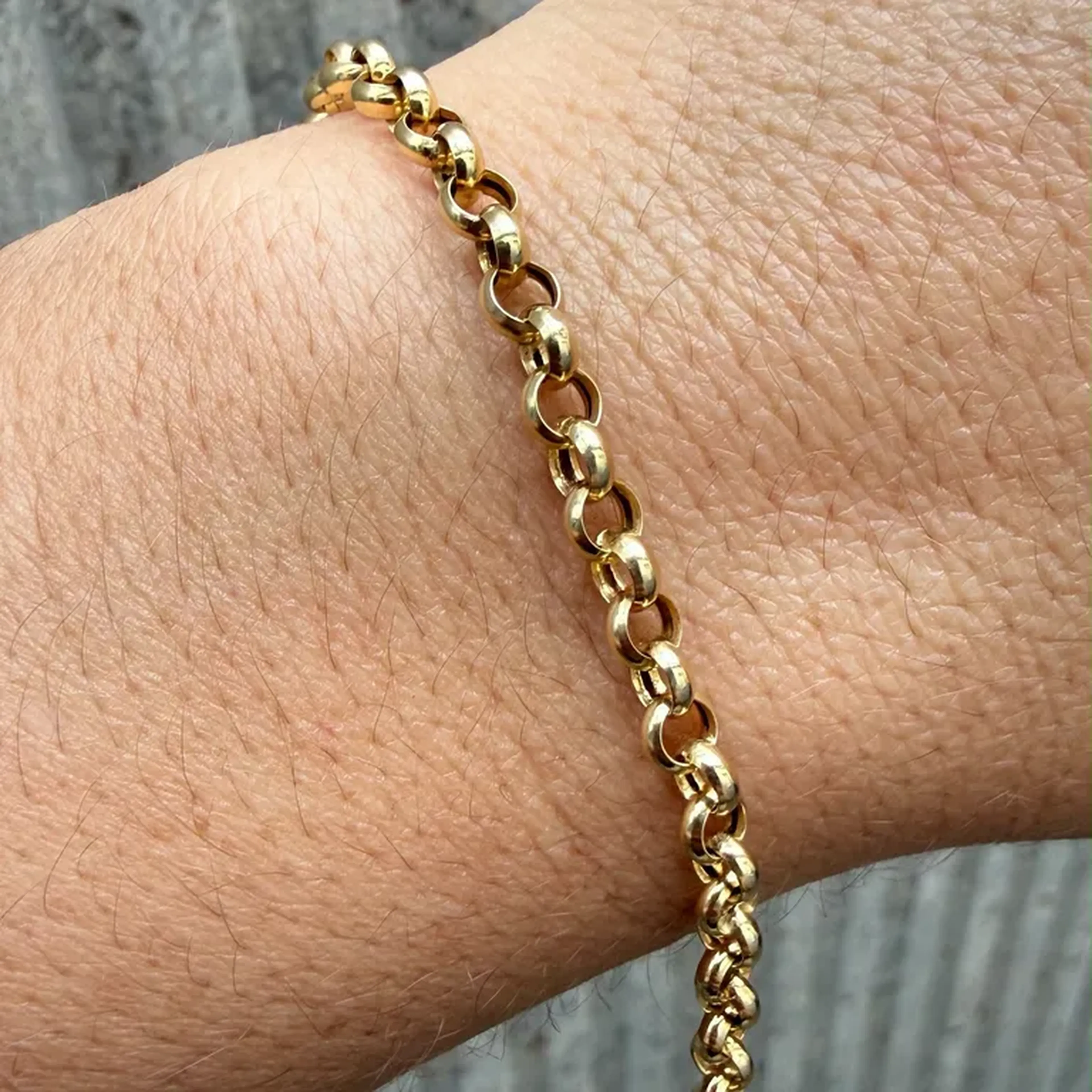 Pulseira Elo Português ouro 18k imagem