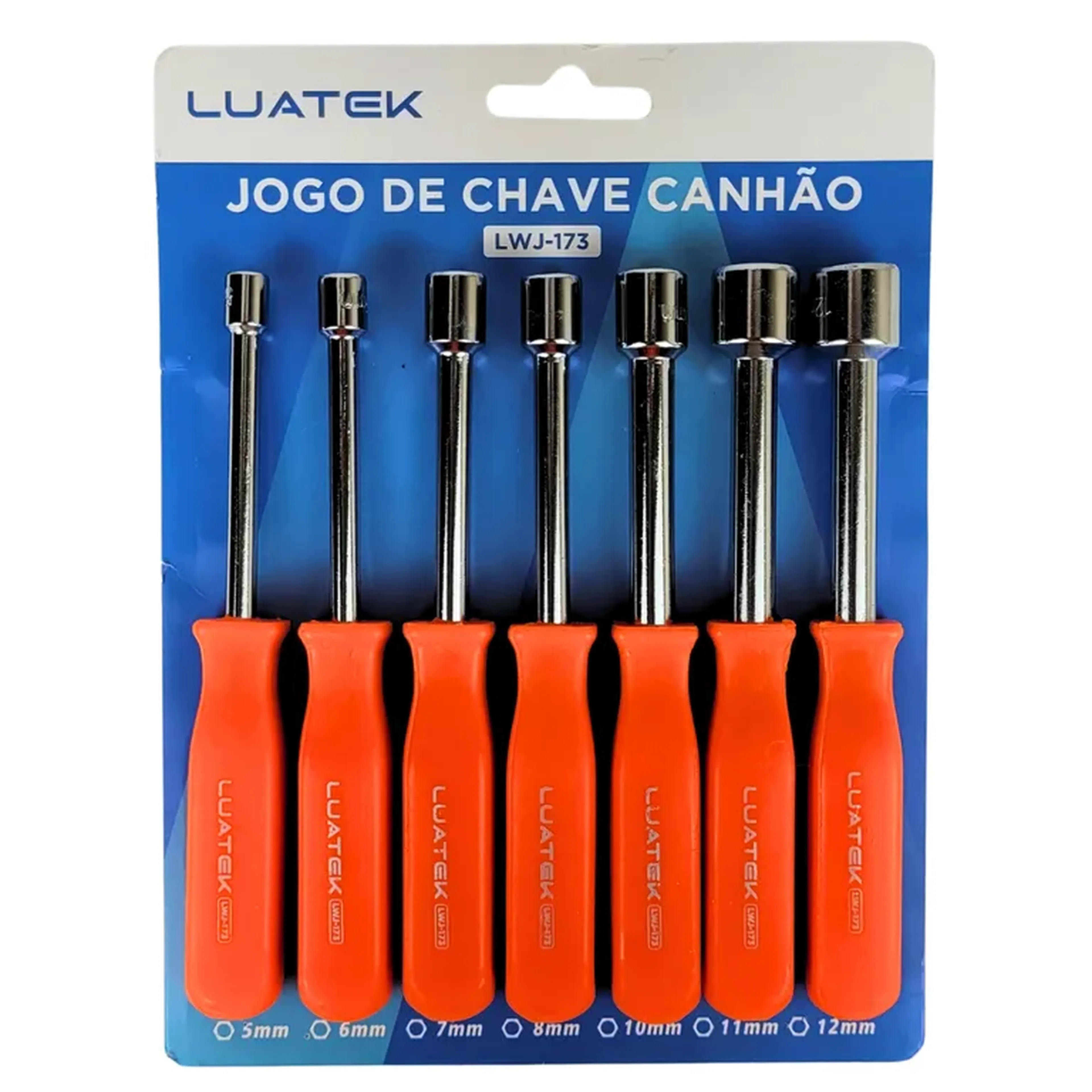 Jogo de Chave Canhão Luatek 7 Peças 5 a 12mm LWJ-173 imagem