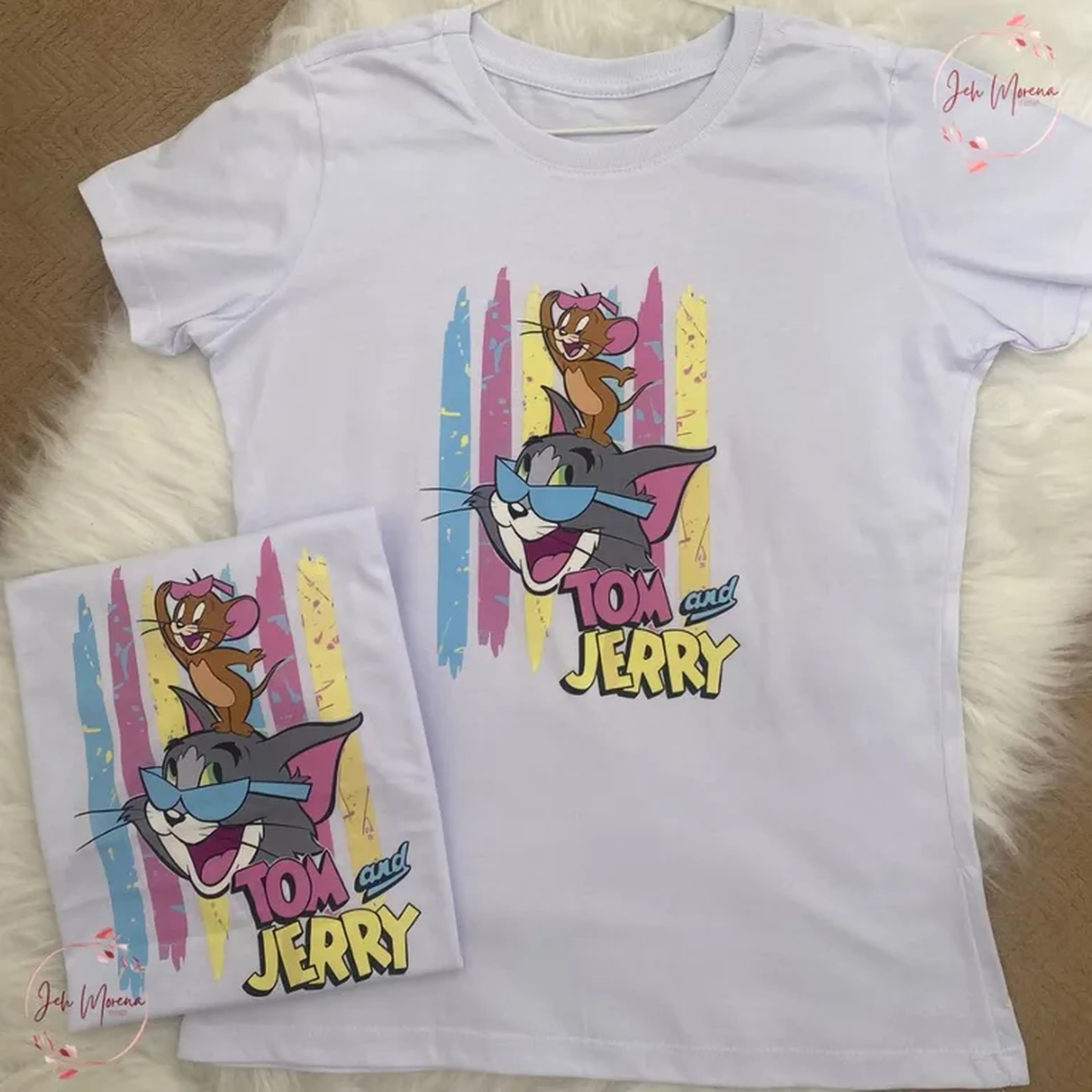 T-shirt Branca Tom e Jerry M ou G imagem