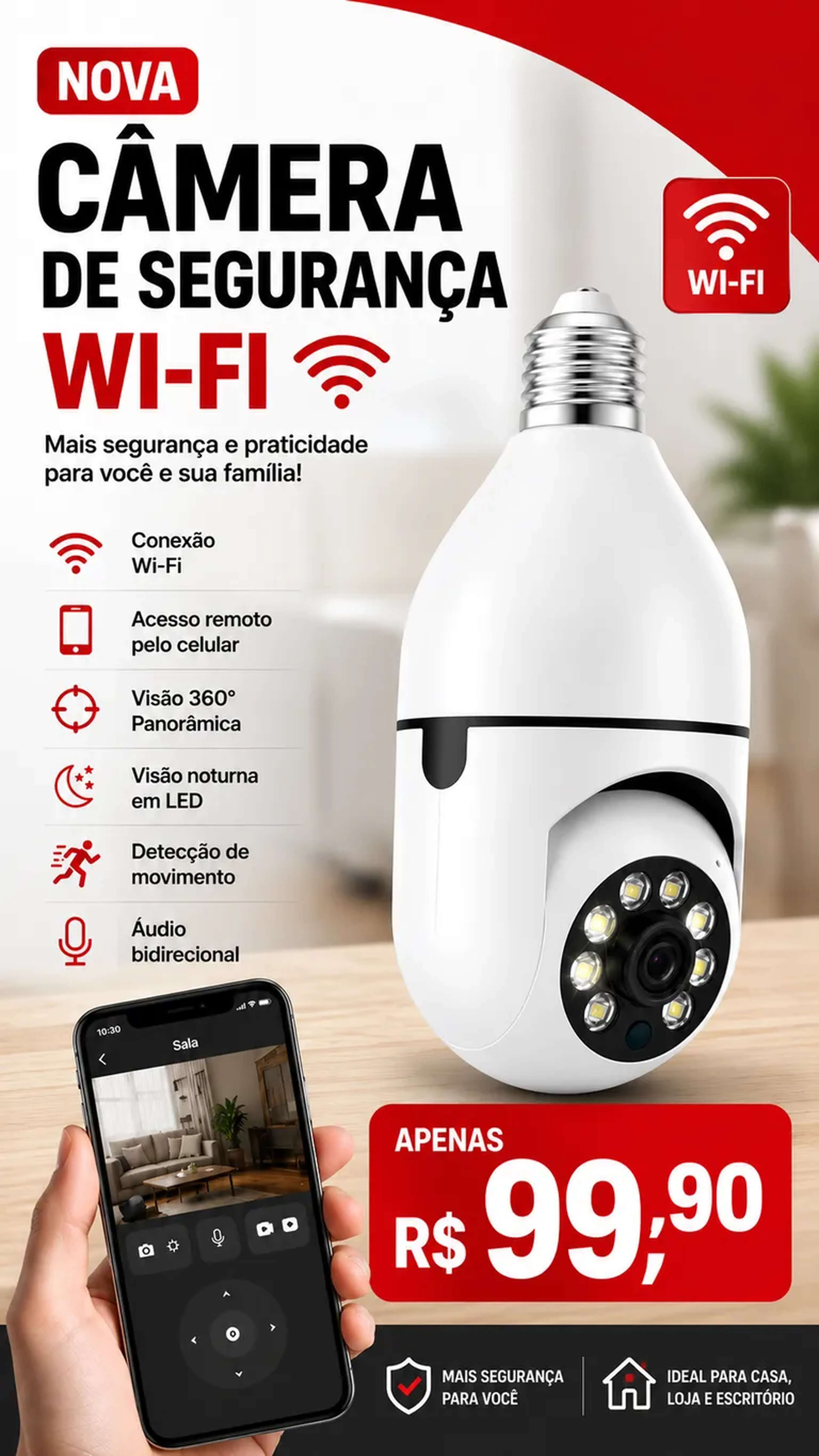 Câmera de Segurança Wi-Fi imagem