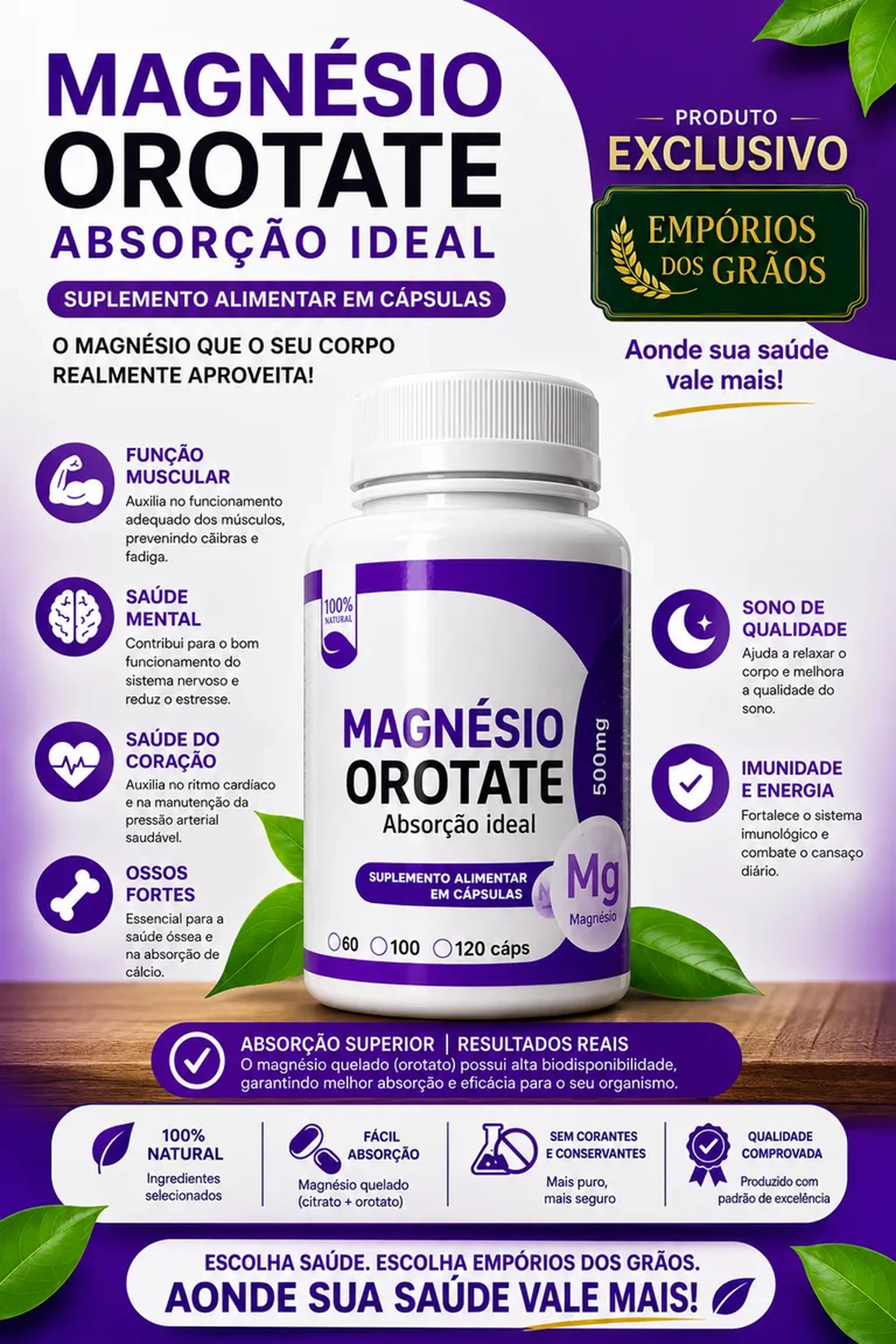 Magnésio Orotate 60 caps imagem