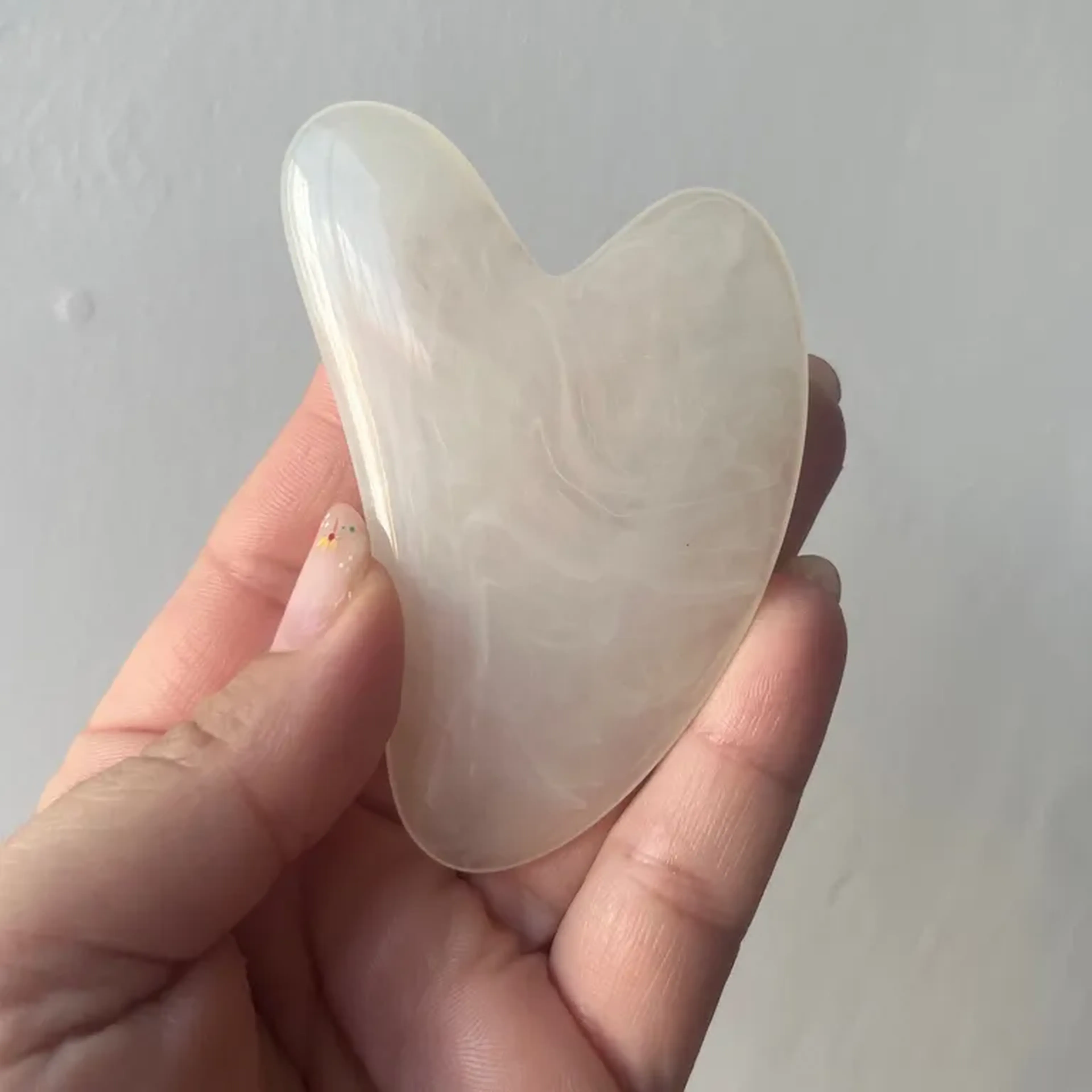 Gua Sha Facial - Quartzo branco imagem