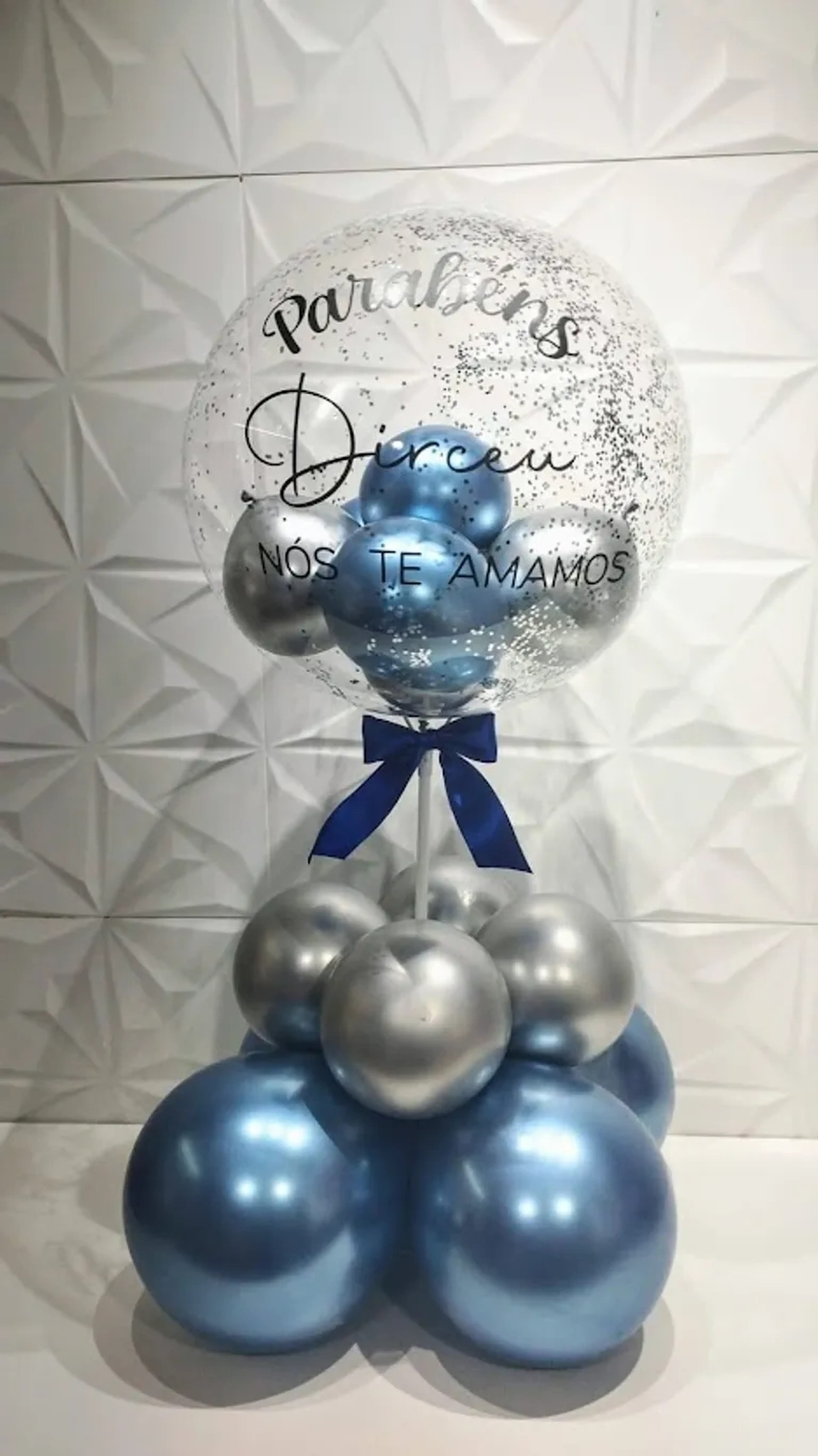 Balão Bobble Personalizado na vareta Mesa 02 imagem
