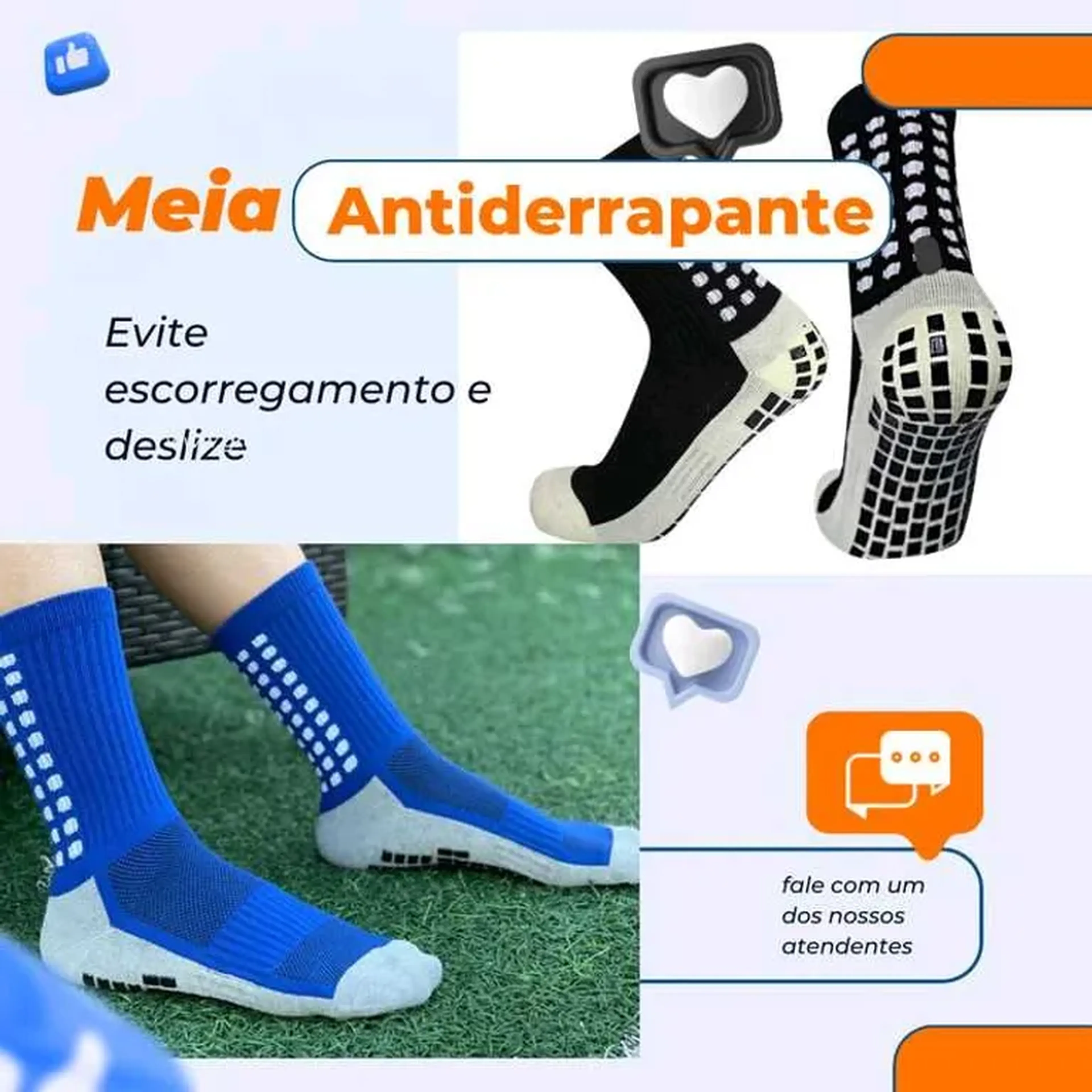 Meias E Meiao anti-derrapante imagem