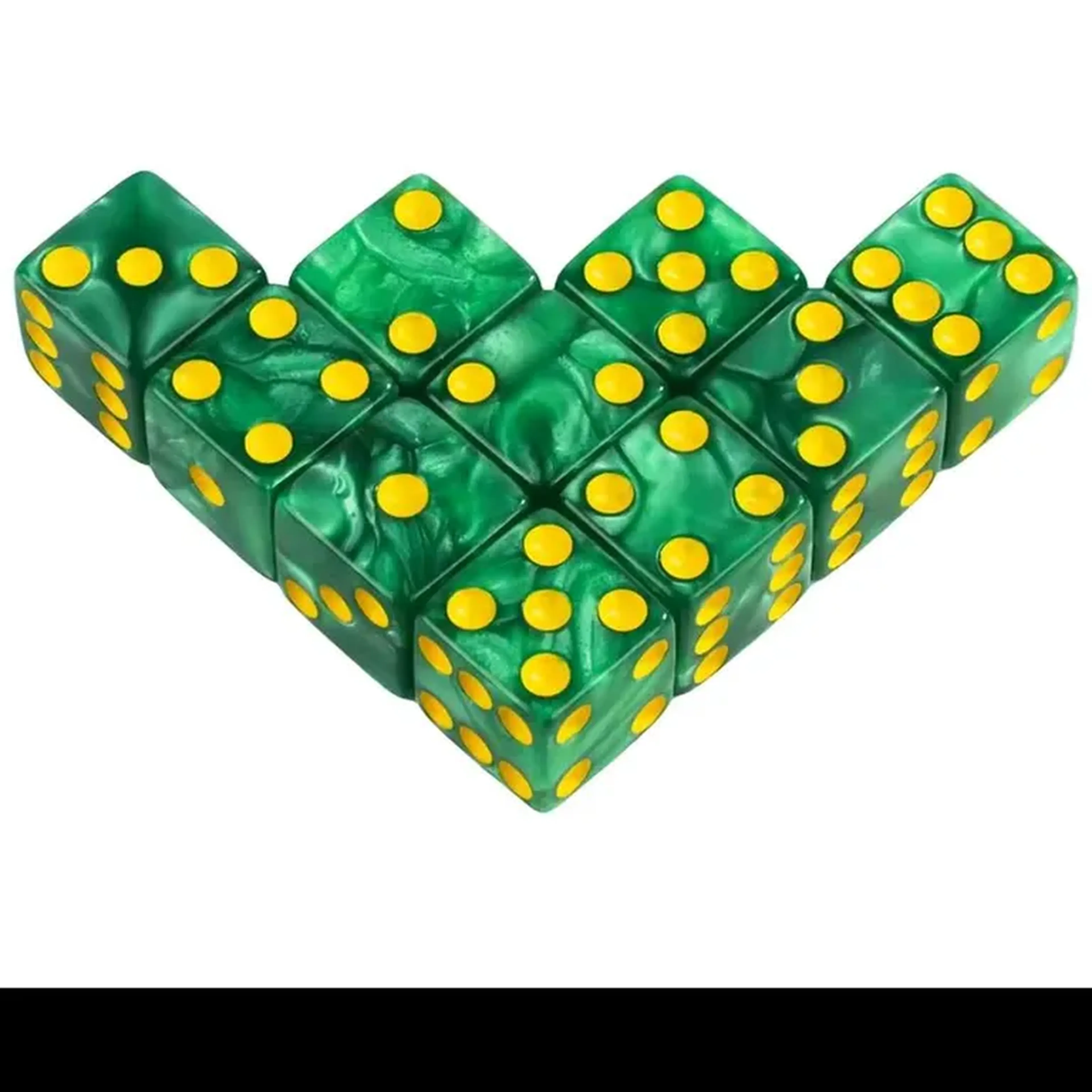1 unidade dado verde escuro acrílico imagem