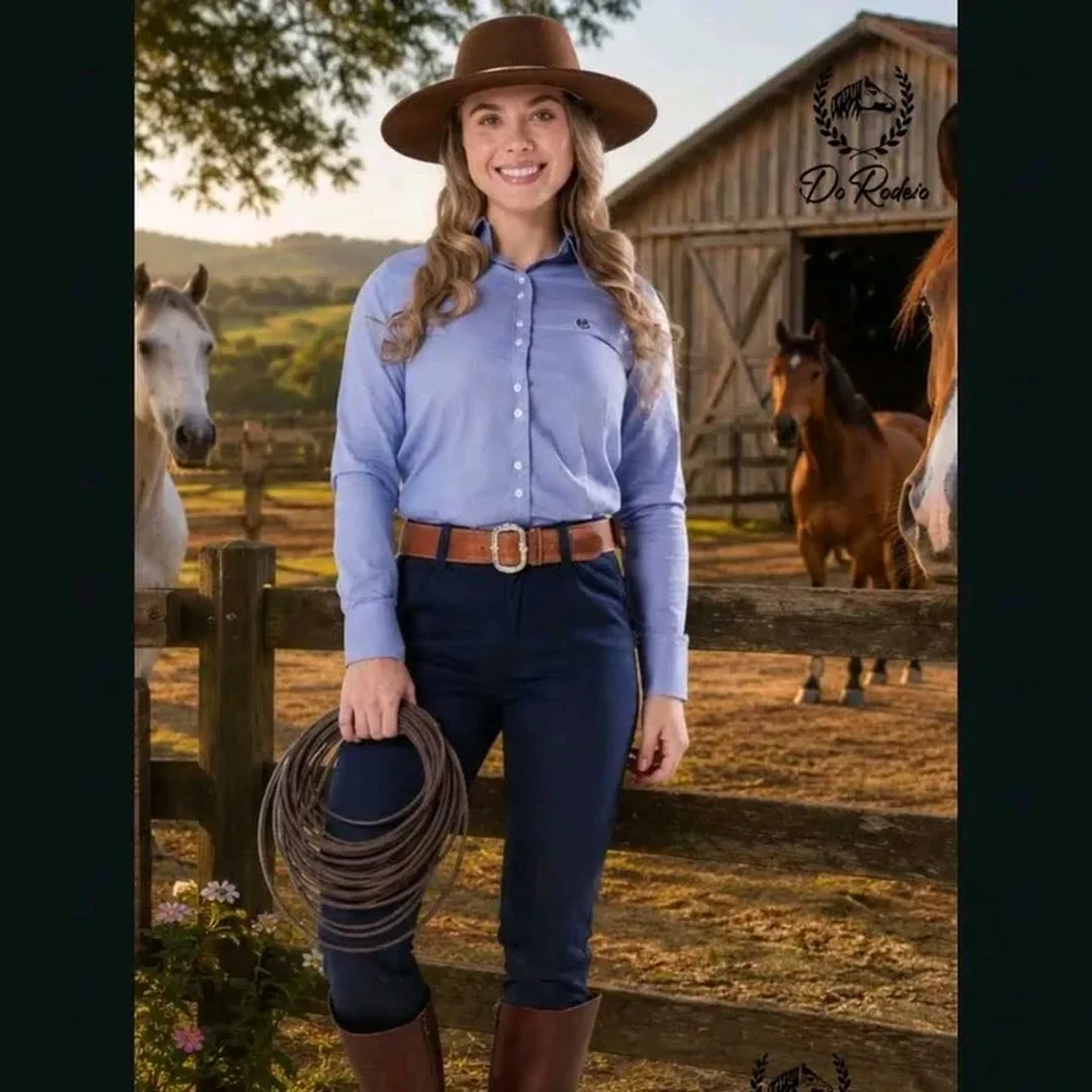 Bombacha sarja campeira feminina imagem