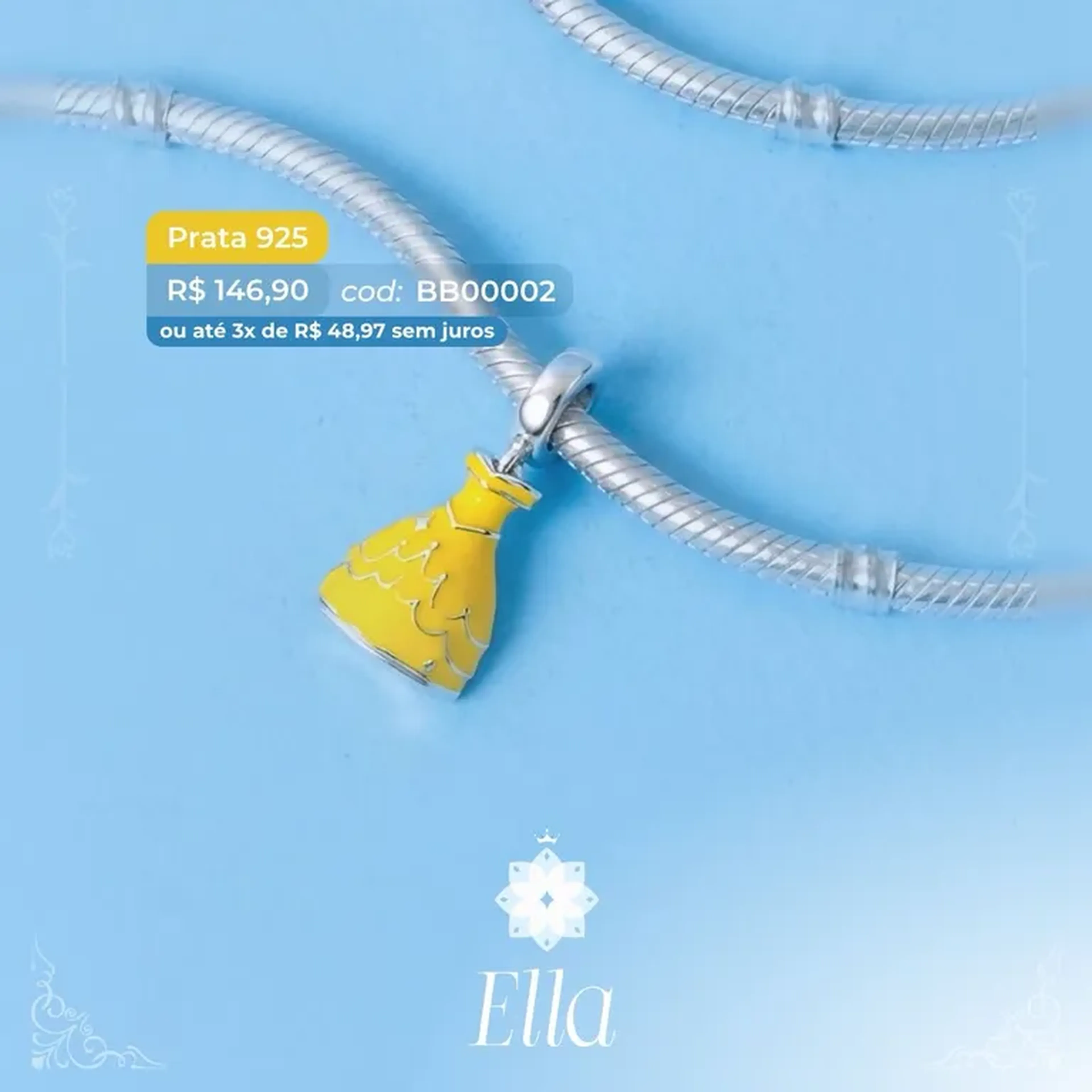 Berloque Bela (Prata 925) imagem