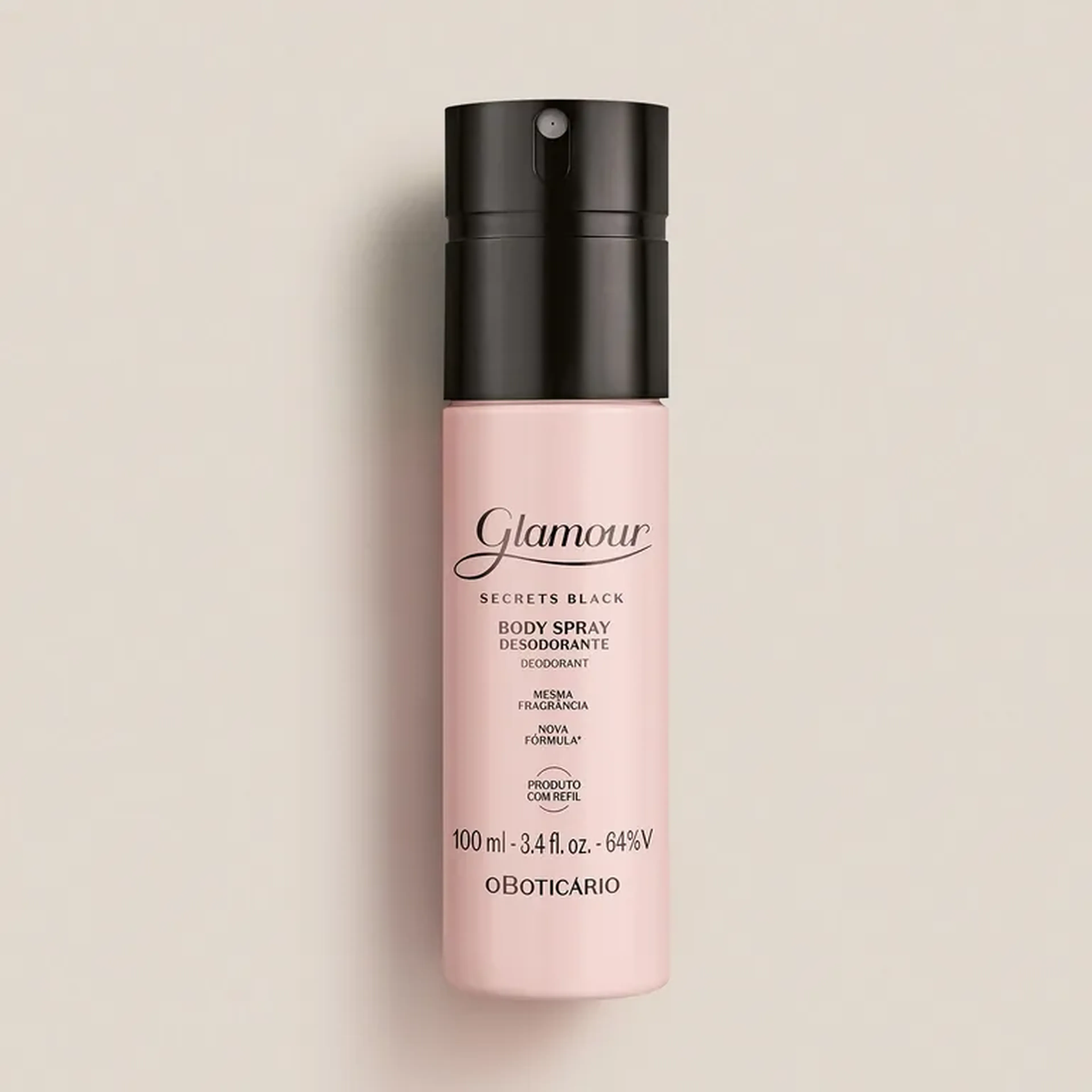 Body Spray Glamour Secrets Black 100ml imagem