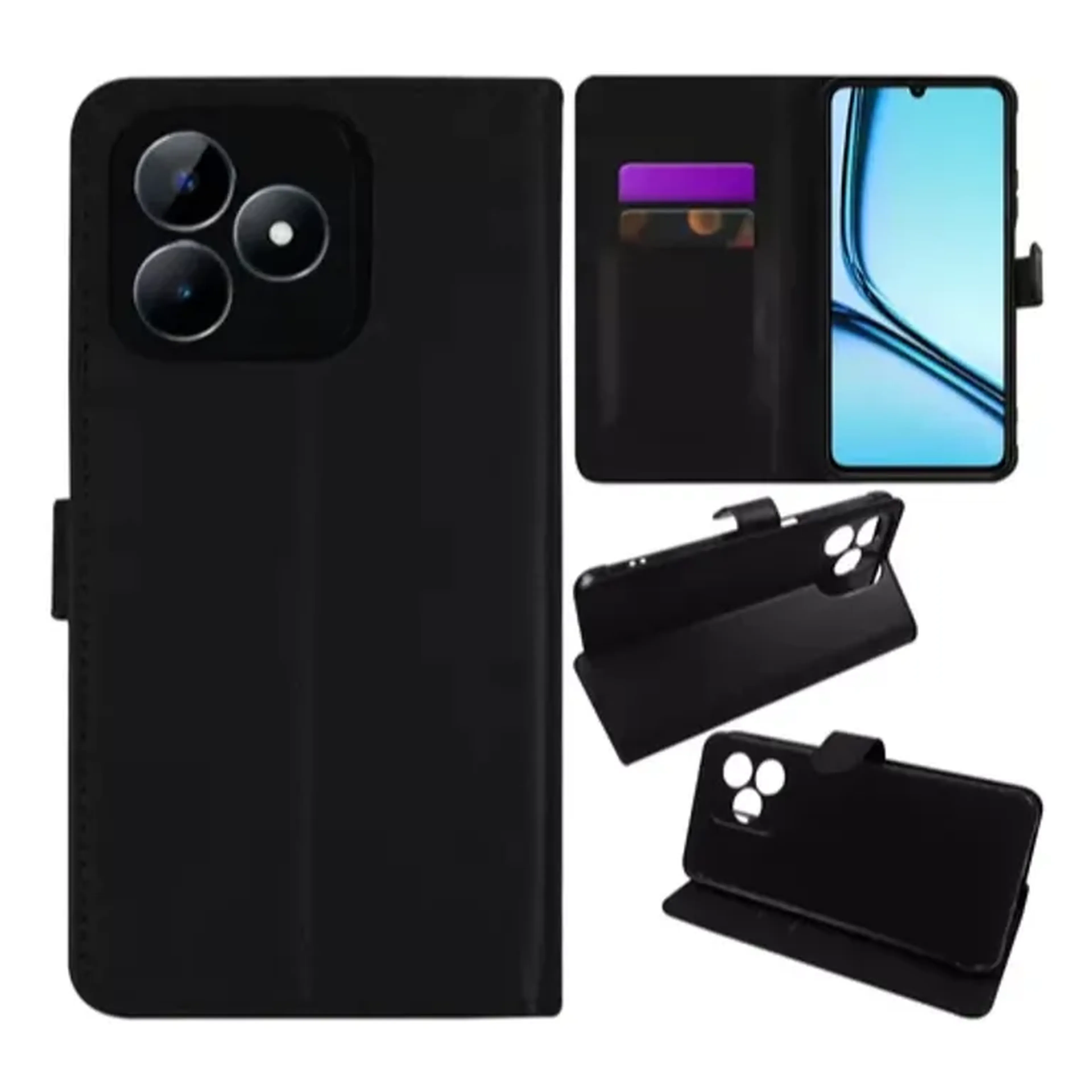 Carteira Para Redmi Note 50 4g, De Couro Sintetico imagem