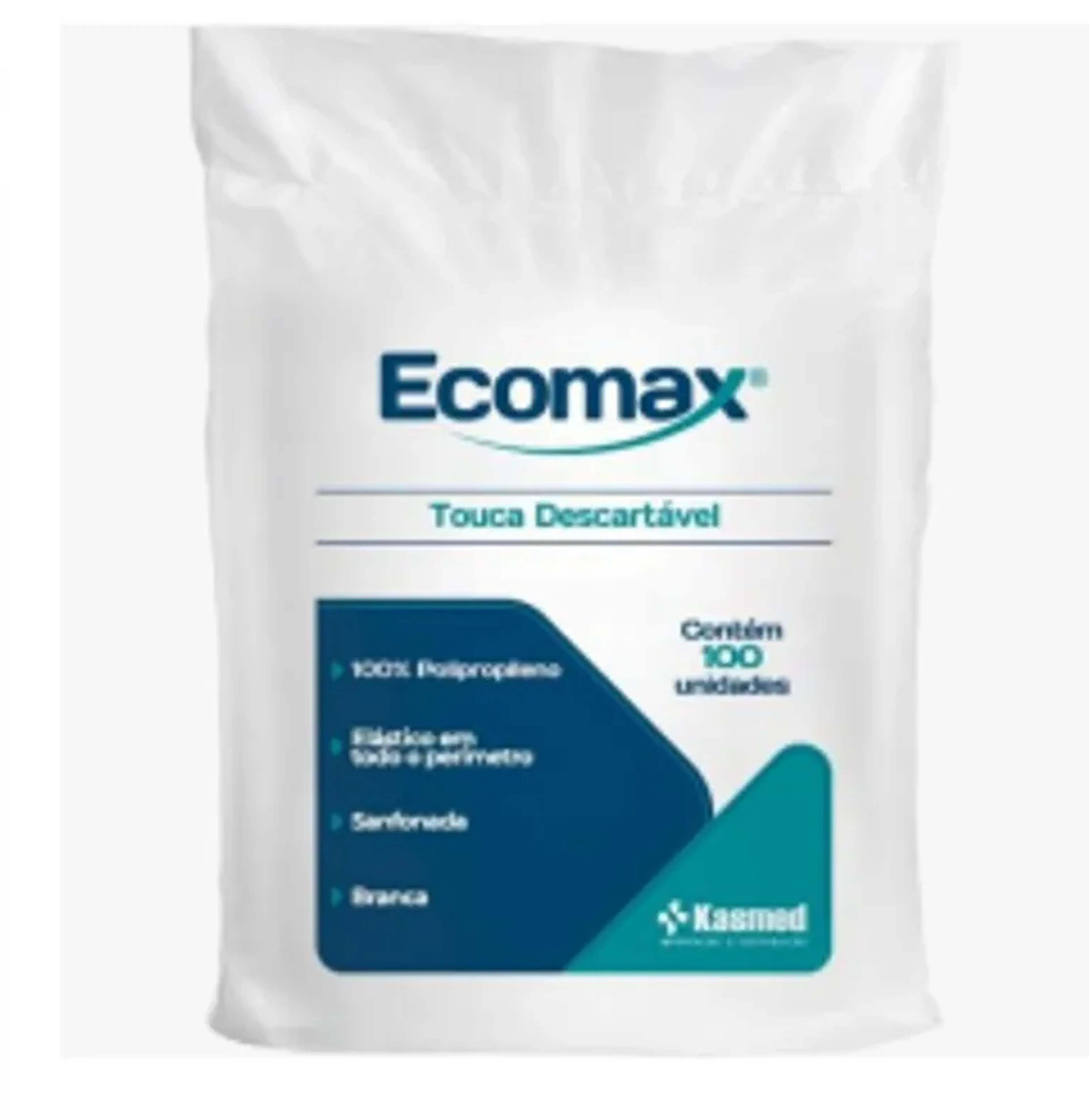 TOUCA BRANCA DESCARTAVEL C. 100UN (ECOMAX) - KASMED imagem