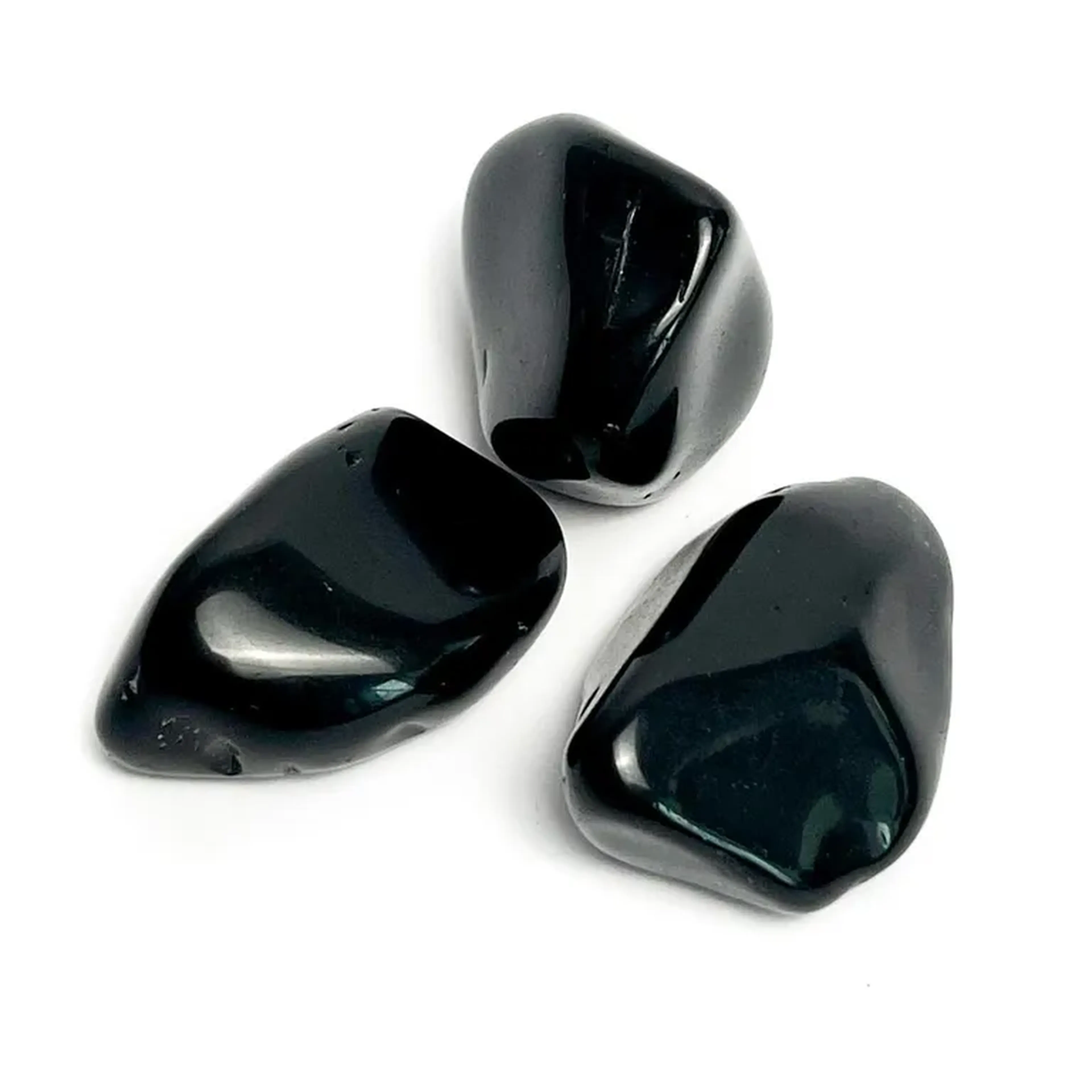 Cristal obsidiana negra - rolado imagem