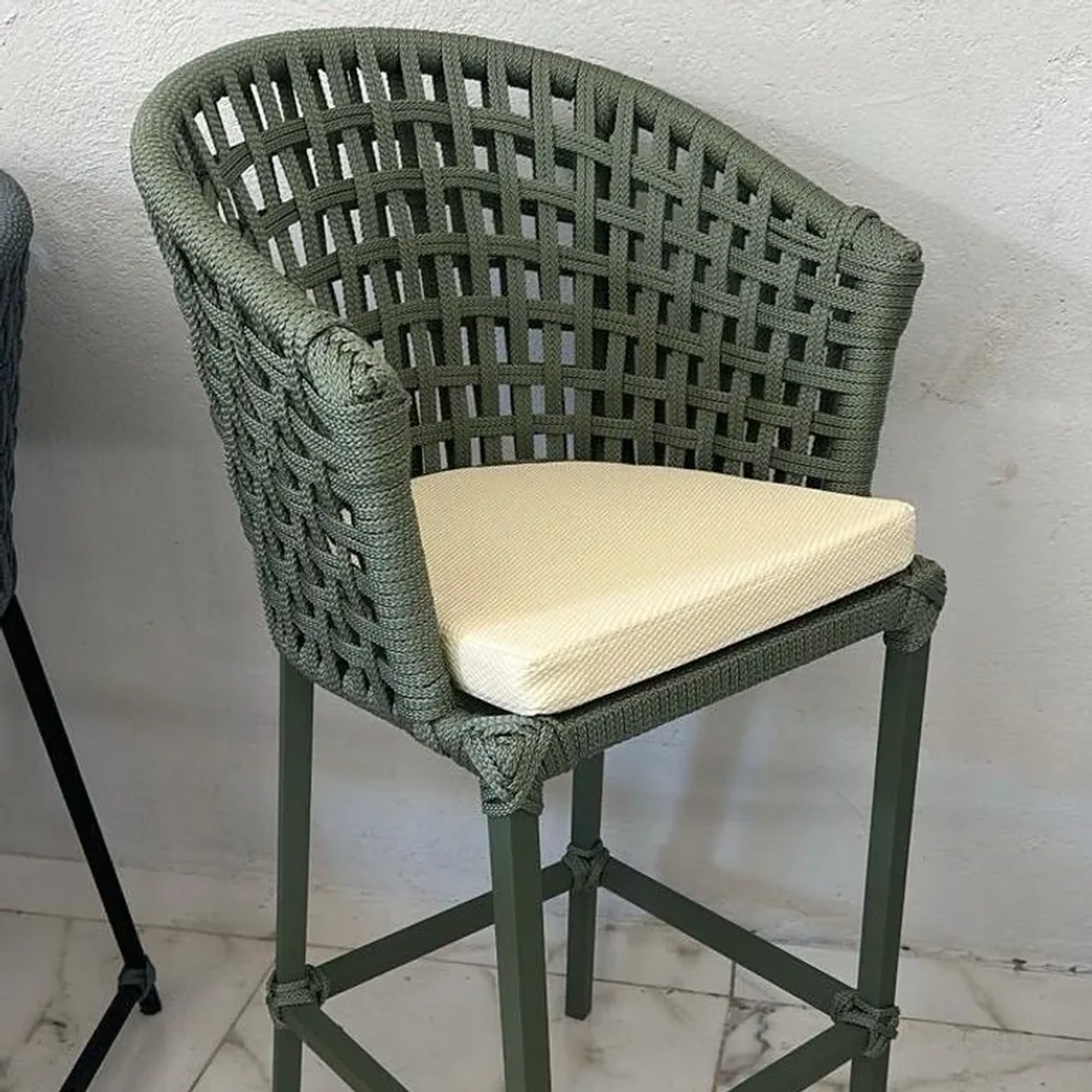 banqueta em corda náutica imagem