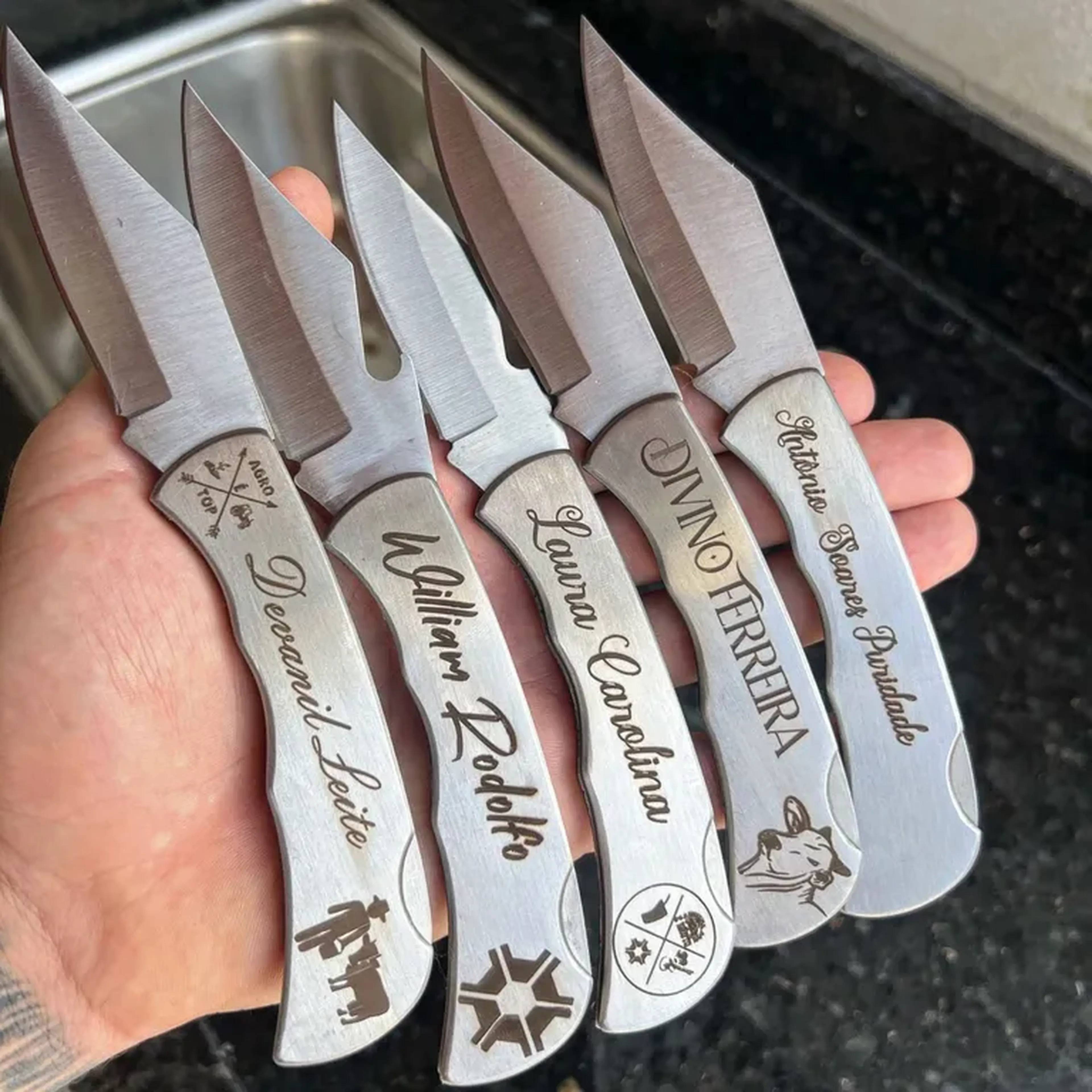 CANIVETE DE AÇO INOX PERSONALIZADO imagem