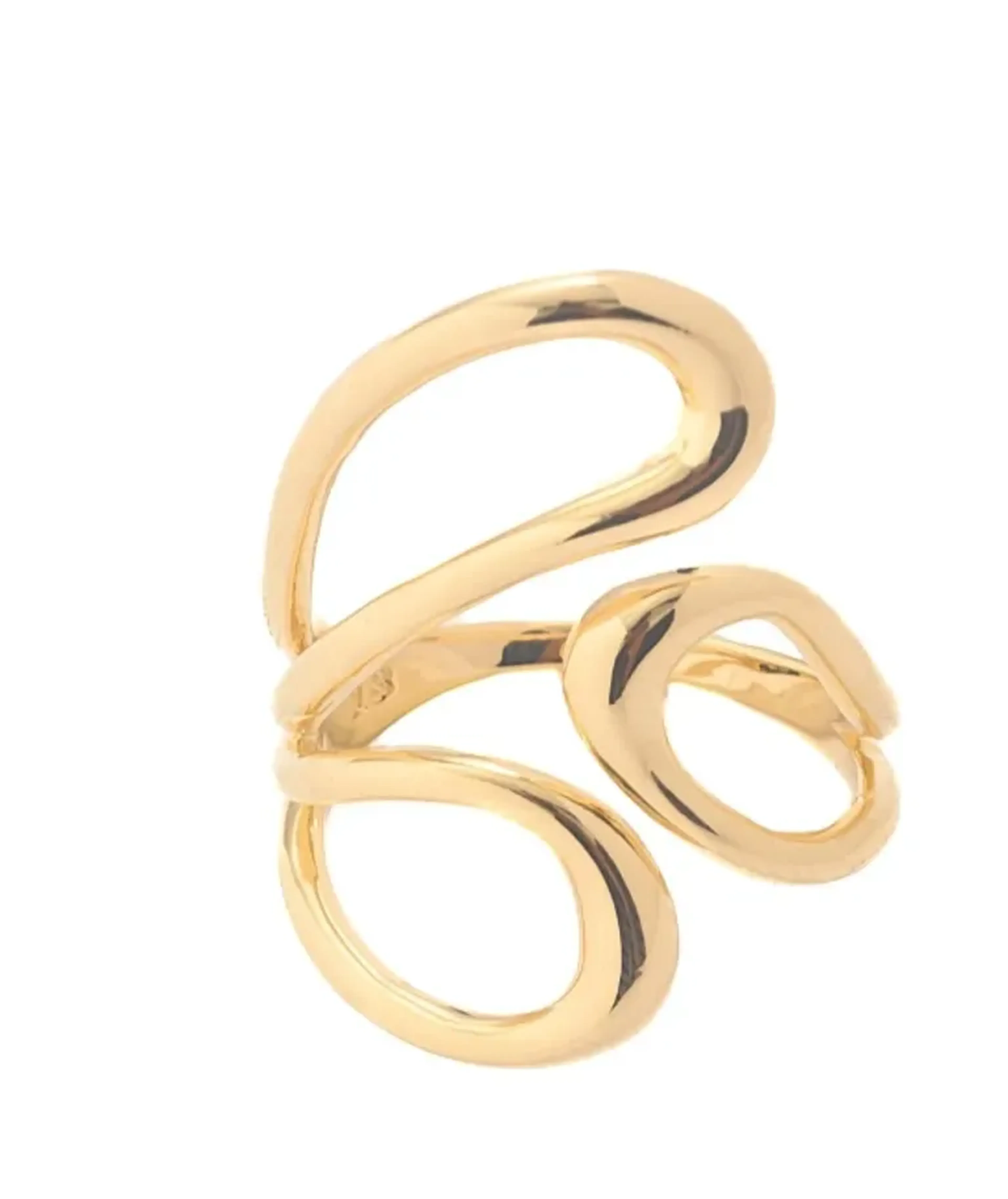 ANEL LISO SINTONIA COM BANHO EM OURO 18K imagem