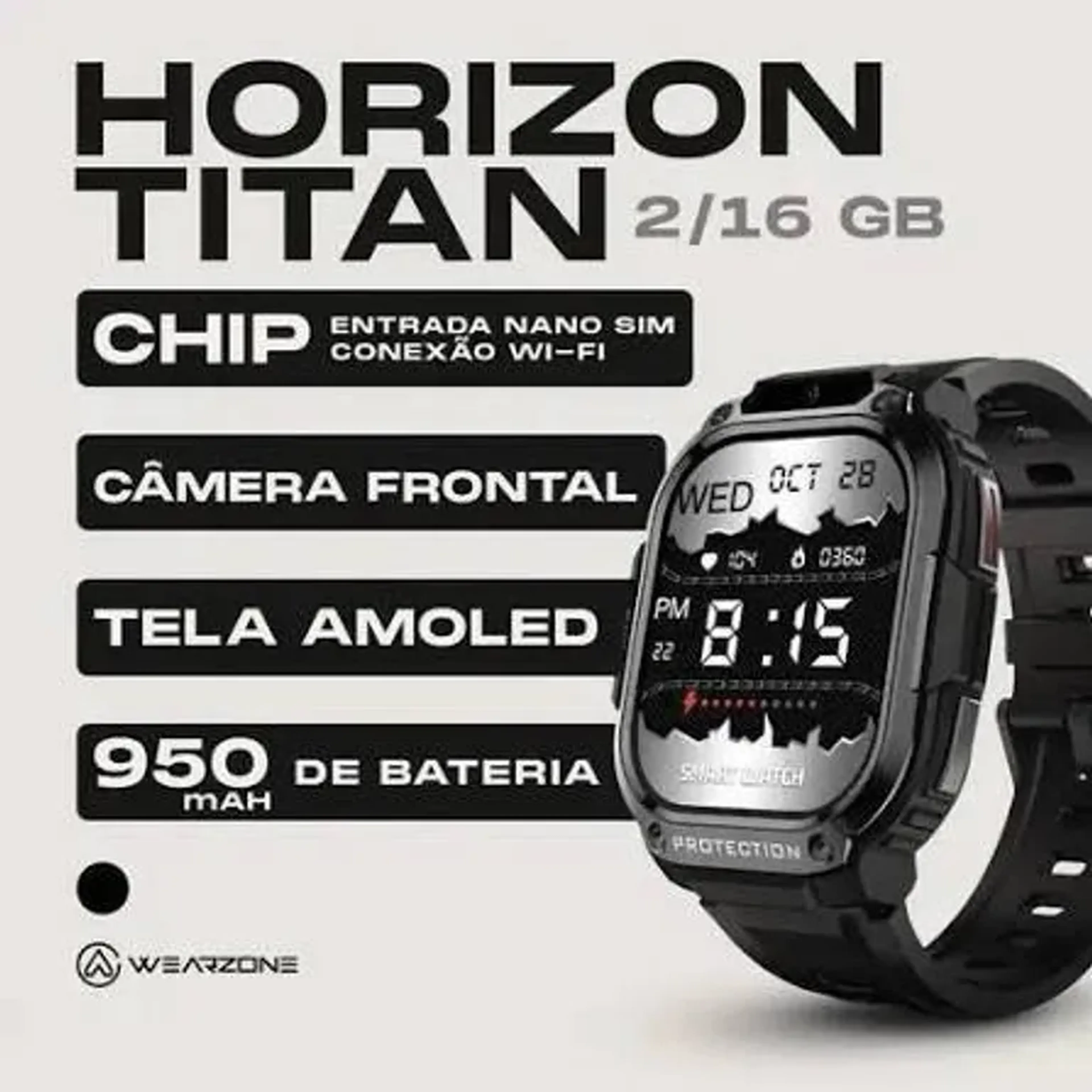 HORIZON TITAN 4G | Bateria 950mAh | AMOLED | Vidro Panda Glass | imagem