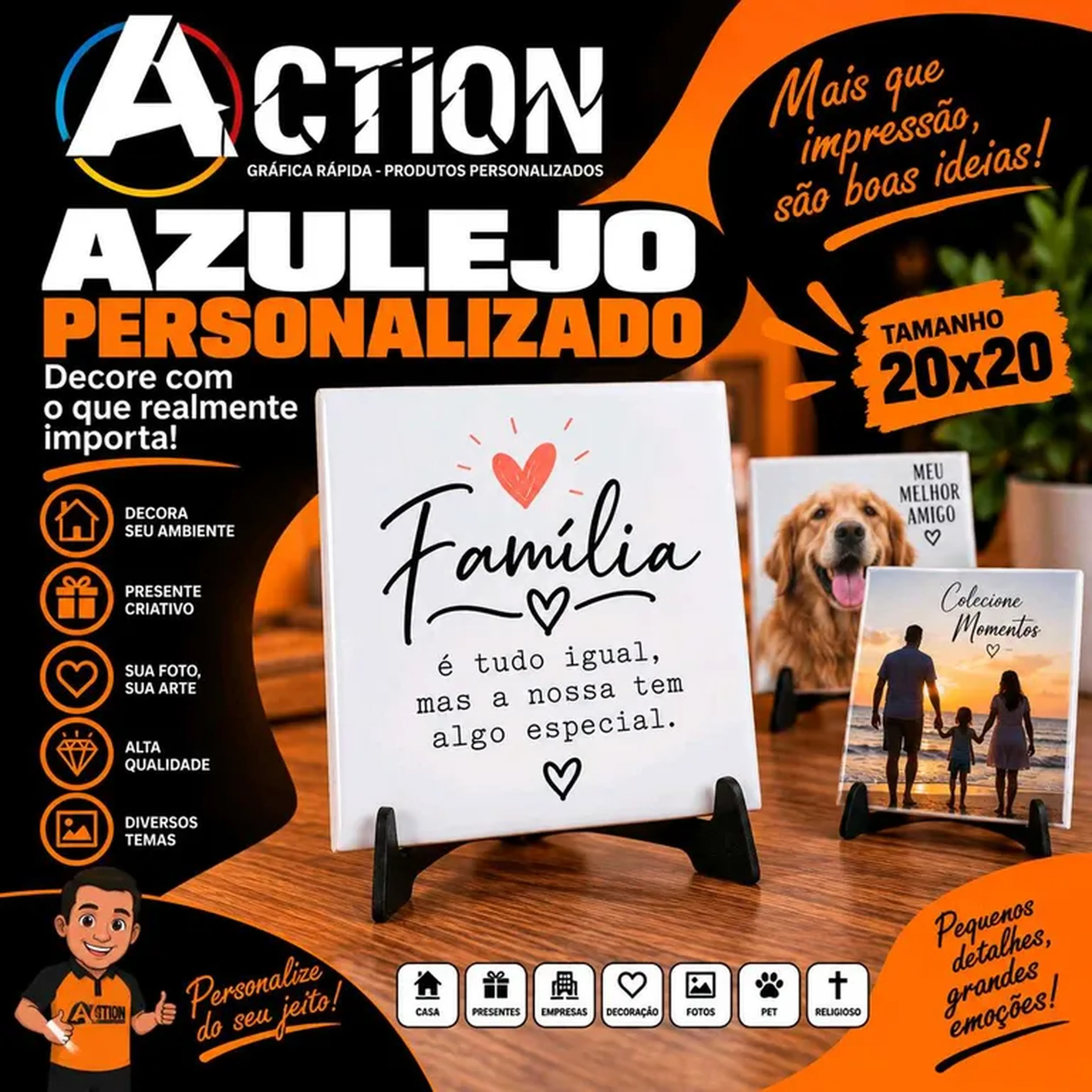 Azulejo 20x20 personalizado imagem
