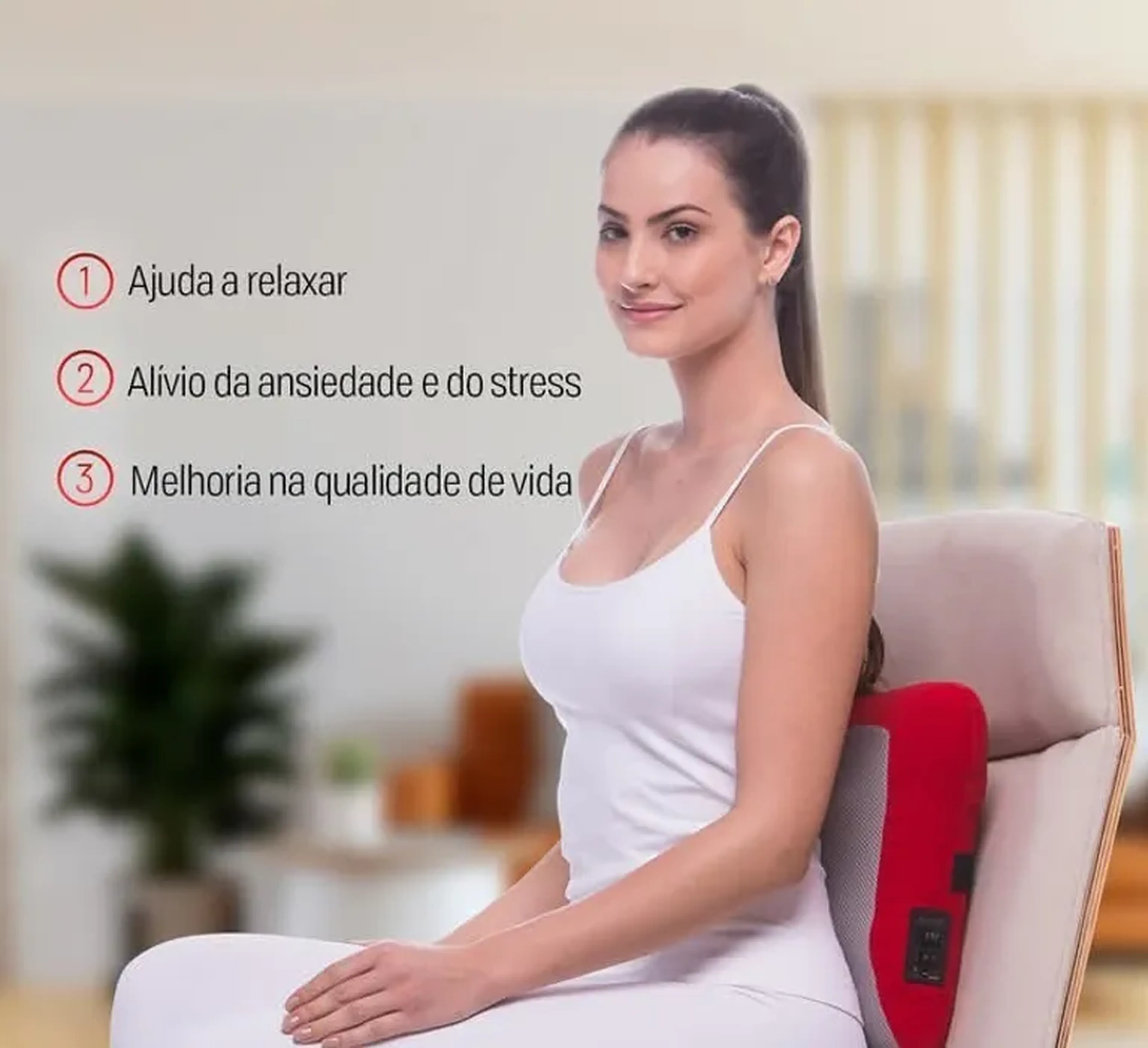 Almofada Massageadora de Massagem Shiatsu Roller imagem