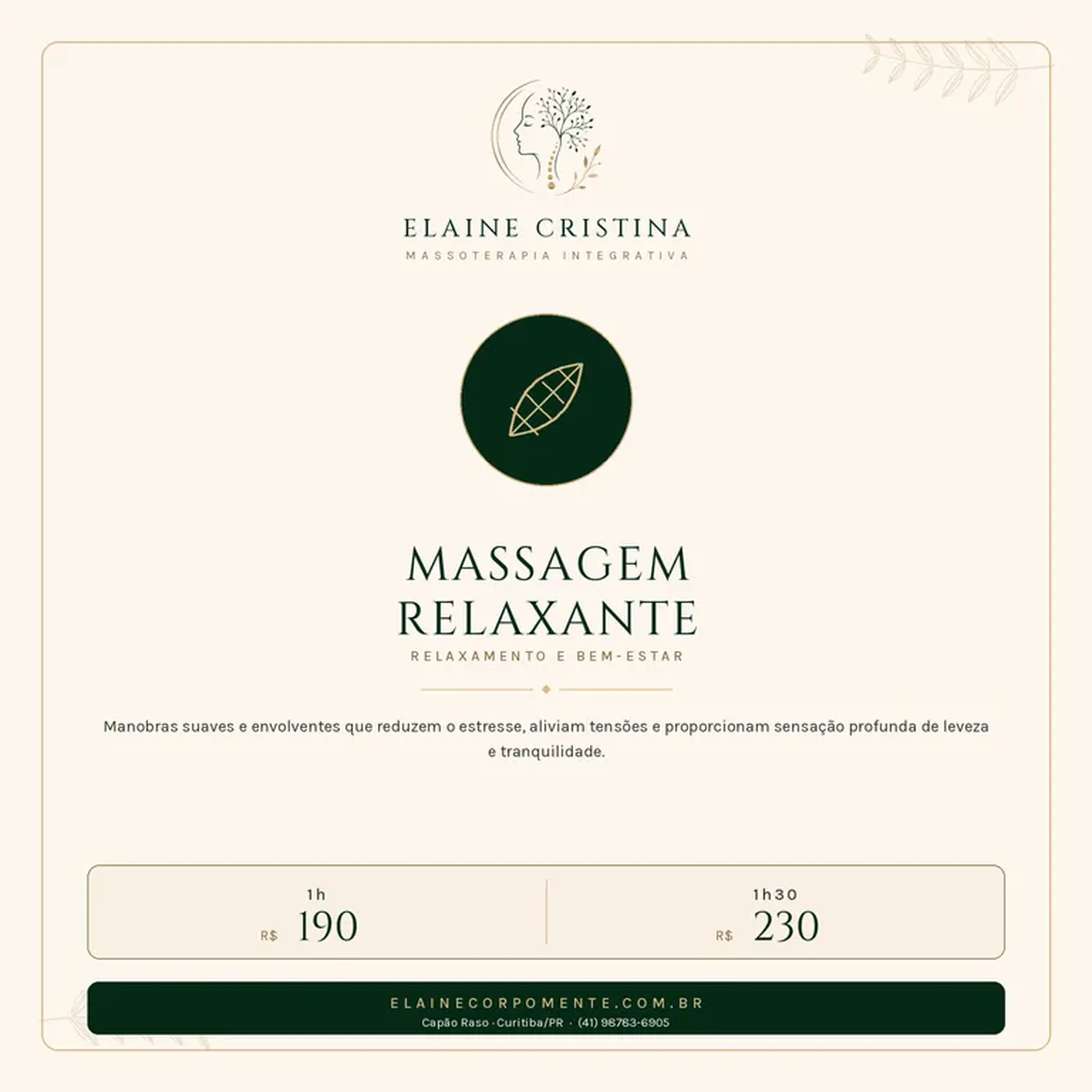 Massagem Relaxante — 1h imagem