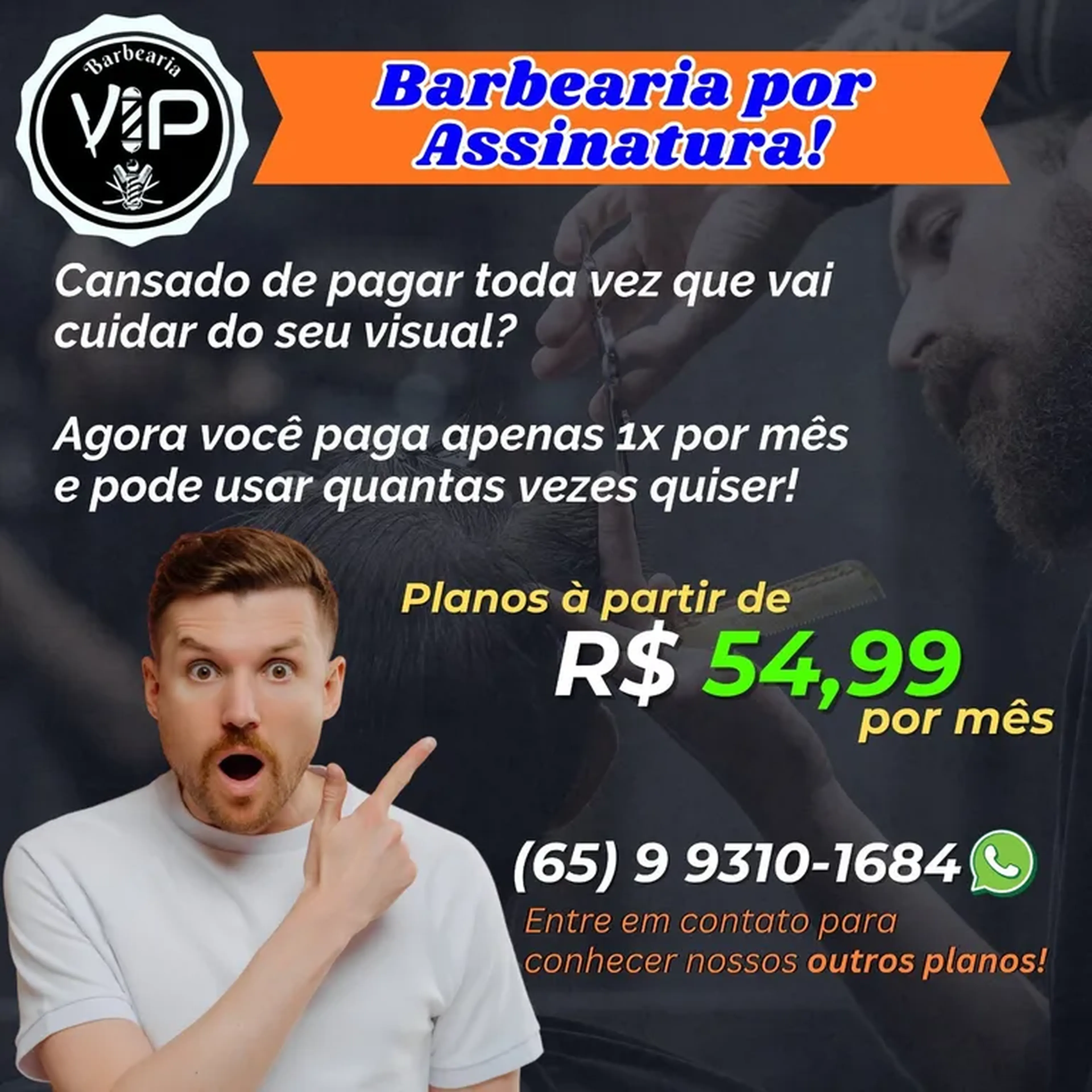 Planos de assinatura, corte o cabelo quantas vezes quiser ... imagem