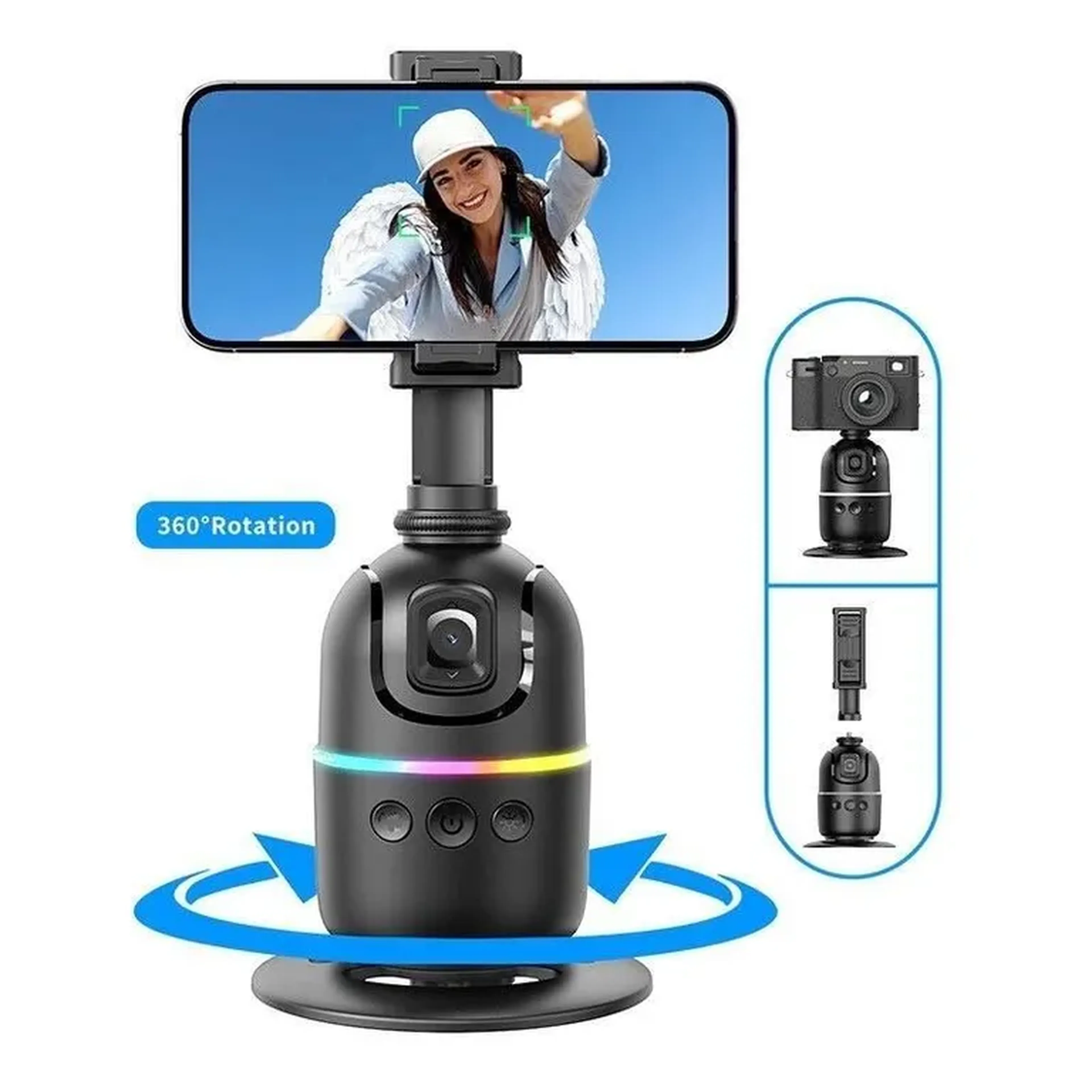 Estabilizador Gimbal de Smartphone 360° Rastreamento Inteligente imagem