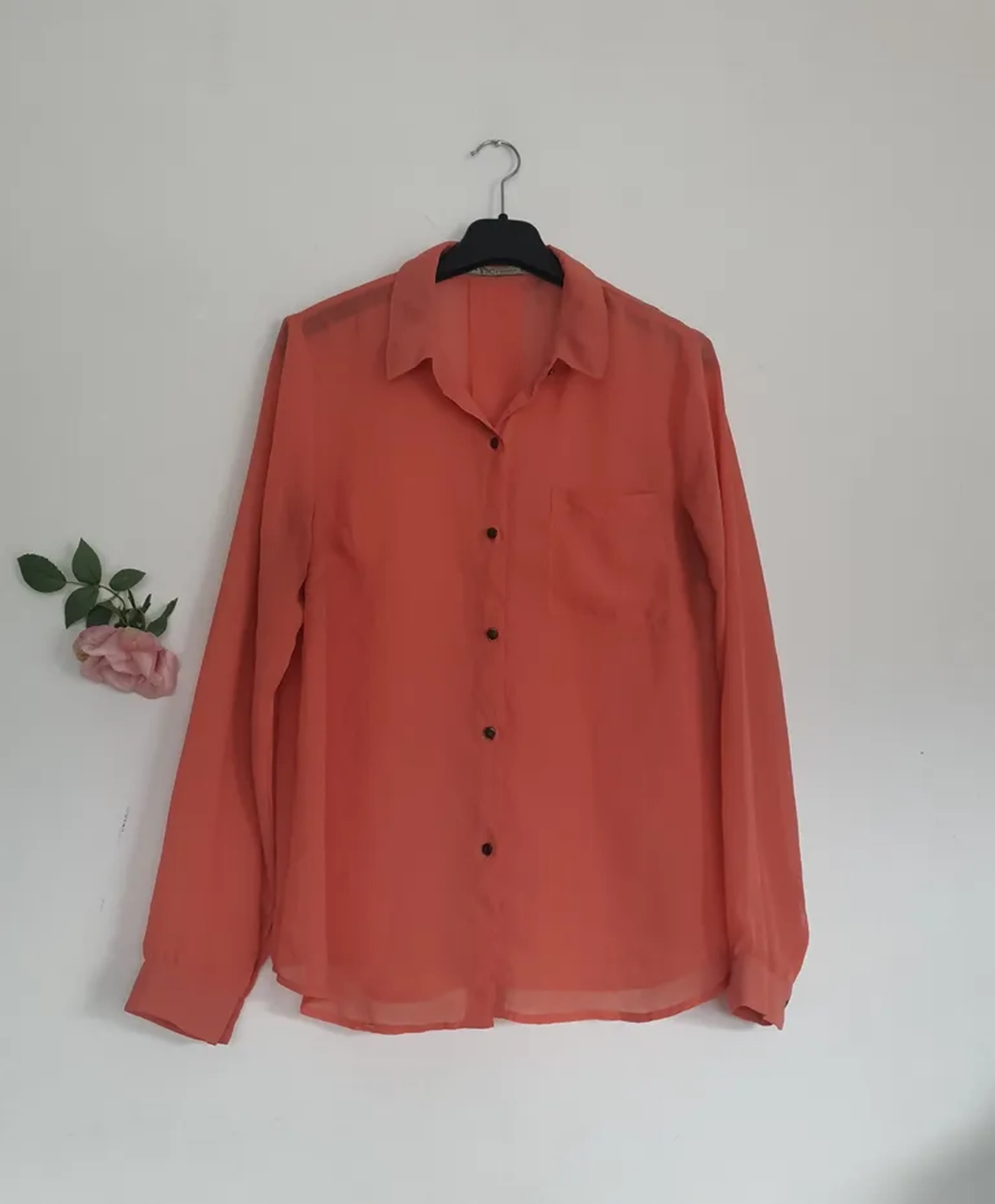 Blusa de Chiffon Laranja - YSC imagem