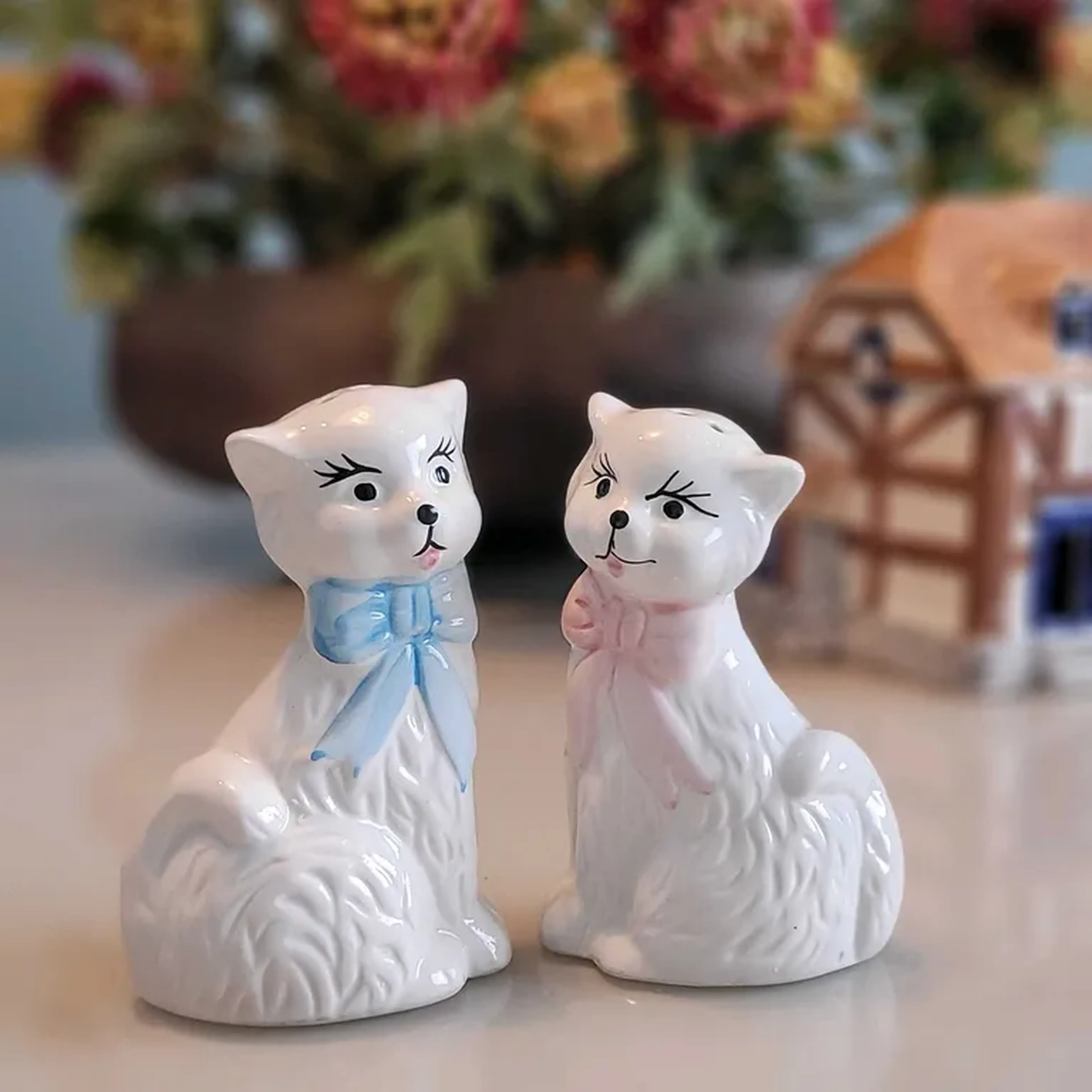 saleiro e pimenteiro casal de gatinhos imagem