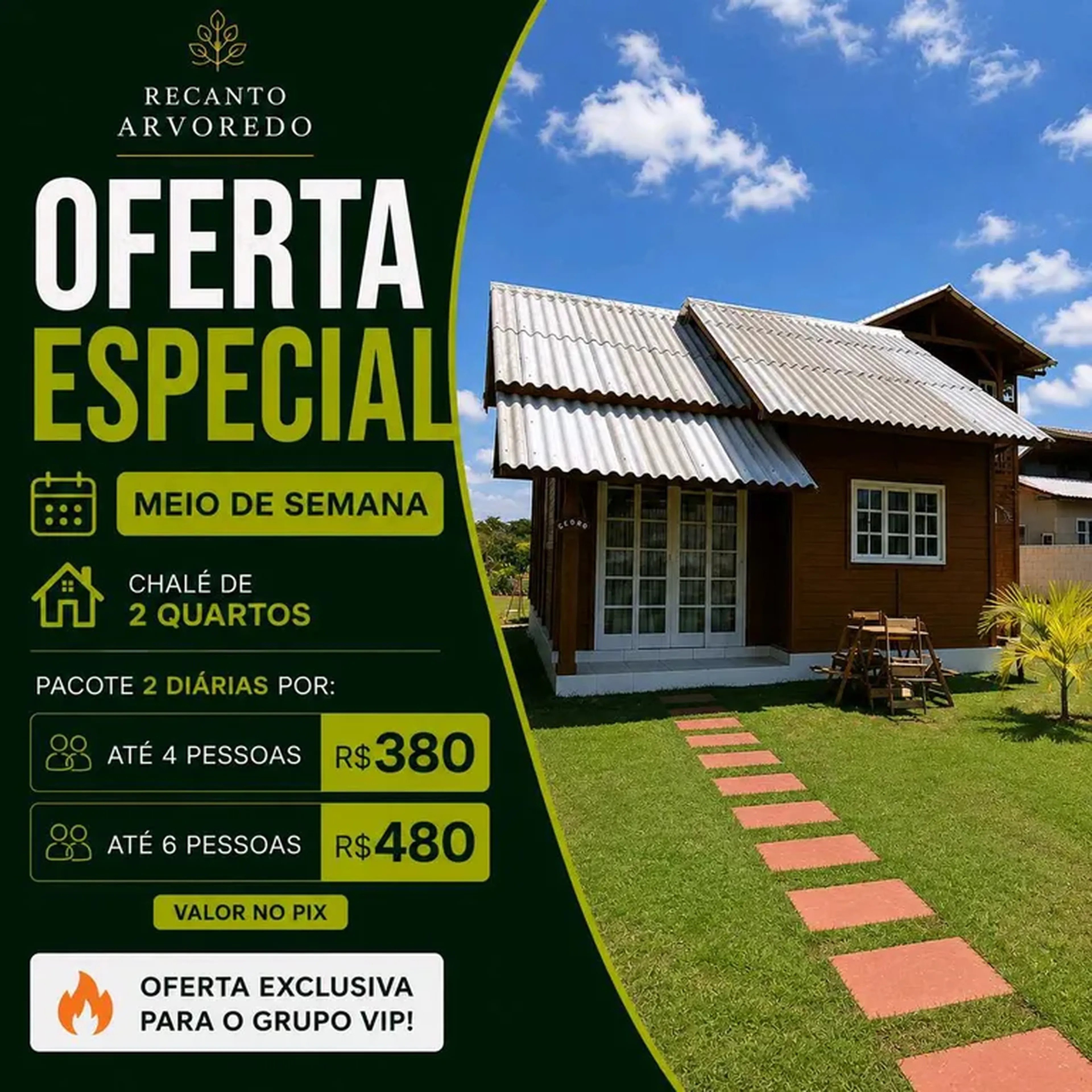 Chalé de 2 quartos (4 ou 6 pessoas) imagem