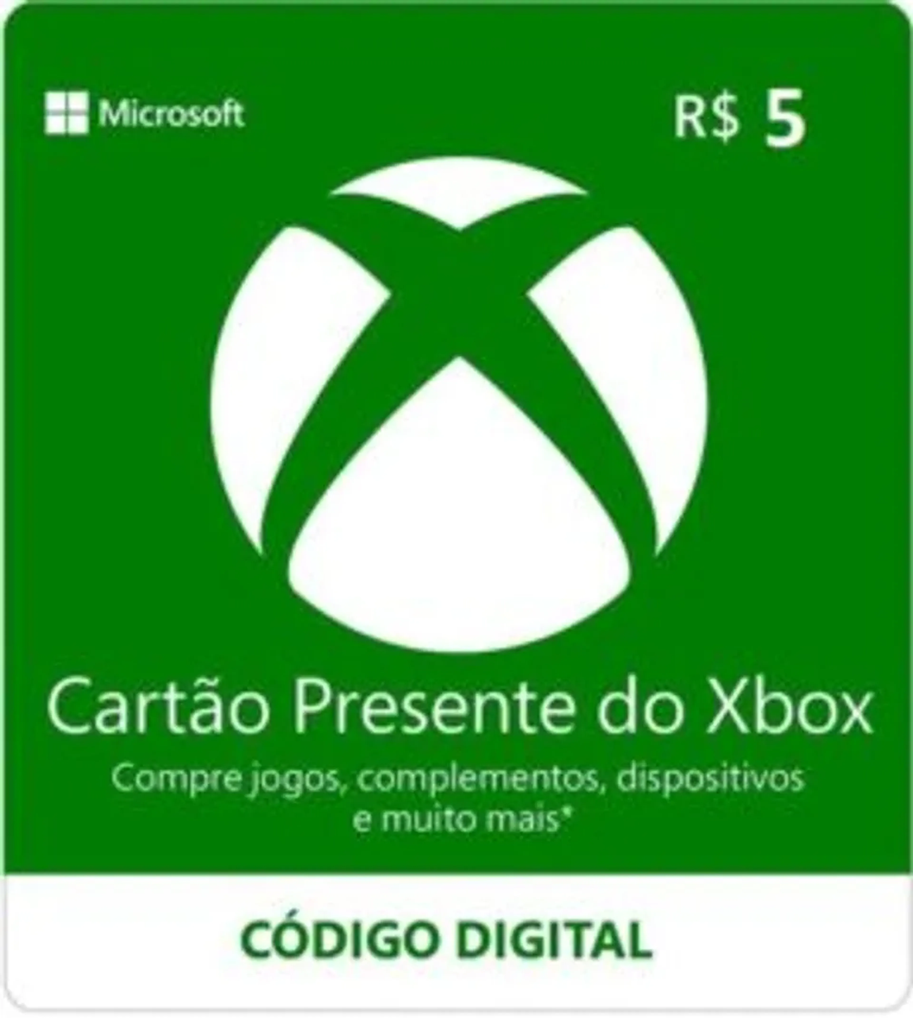Xbox Live Credits BRL 5,00 imagem