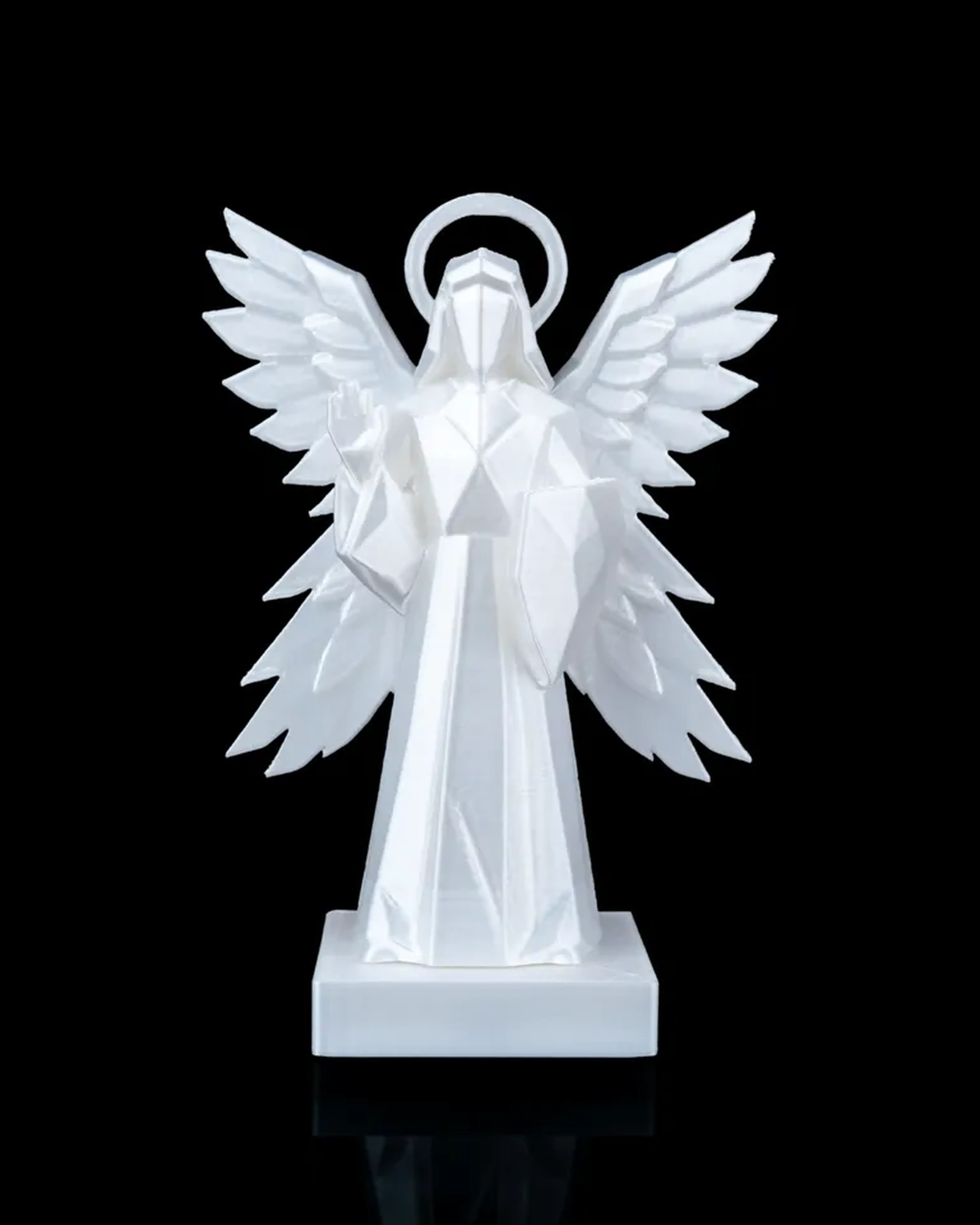 Estátua de Anjo de Quatro Asas Impressa em 3D Decorativa imagem