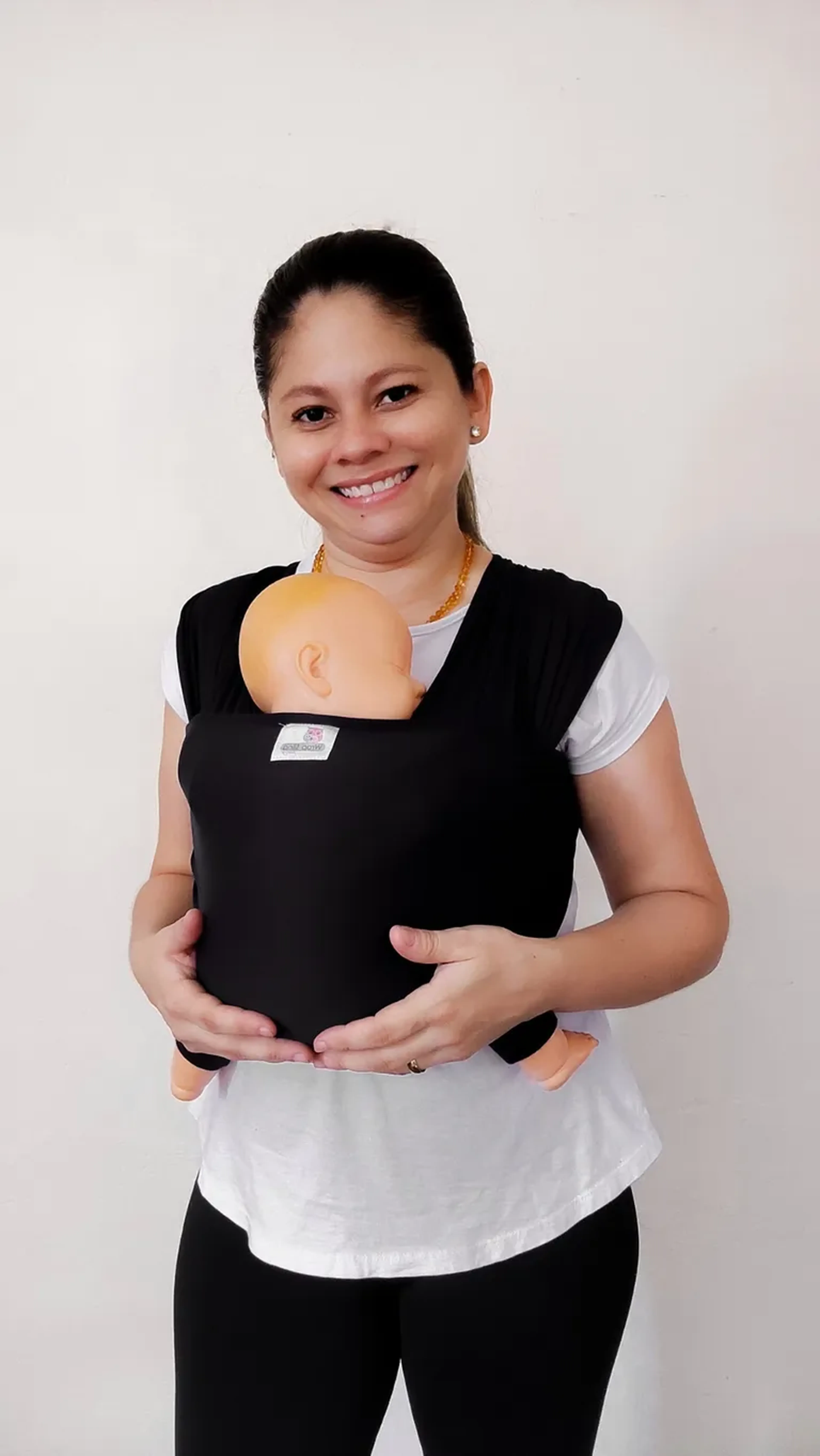 Wrap Sling Malha 100% Algodão Preto imagem