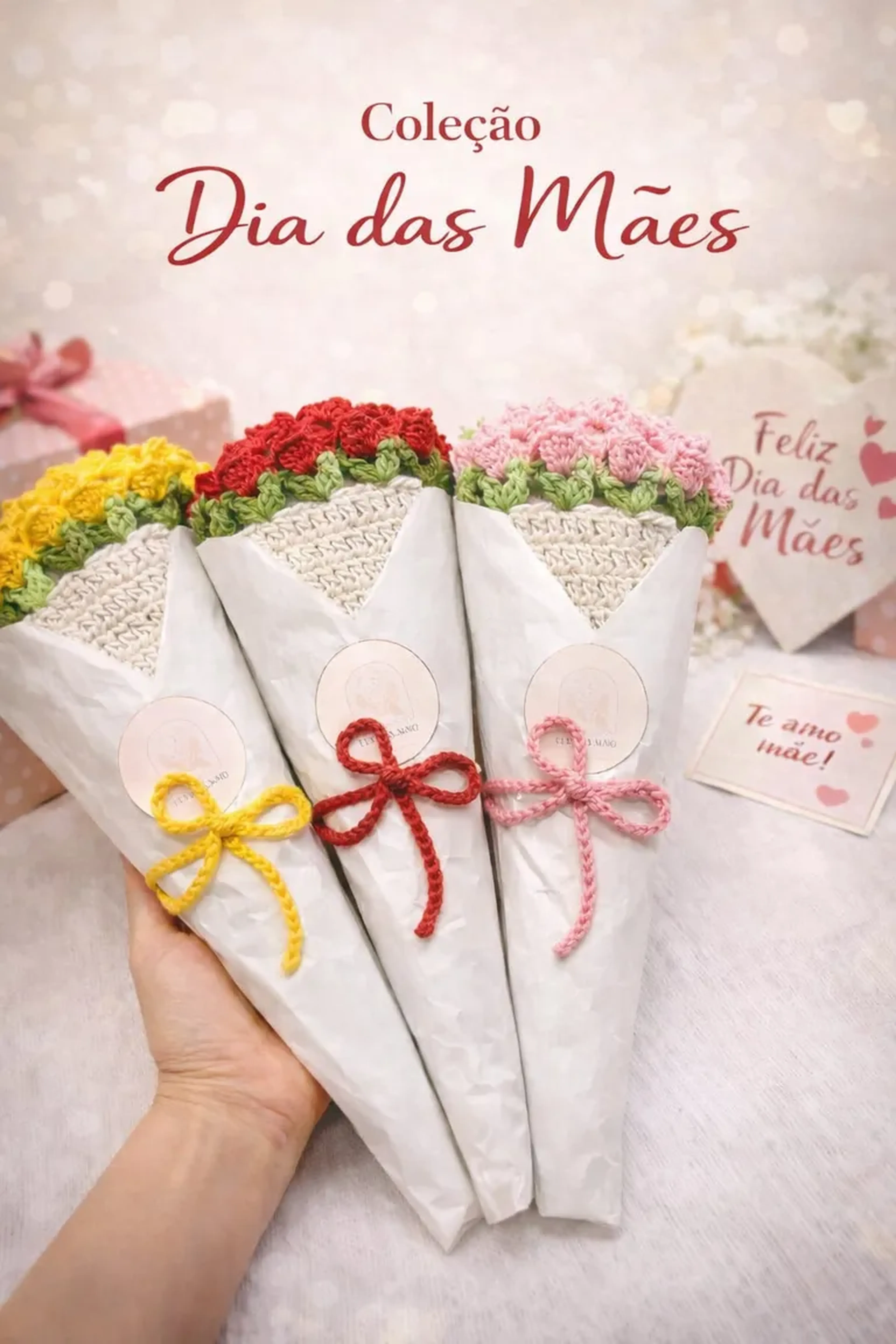 Centro de Mesa Tulipa - BUQUET💐 - AMARELO imagem