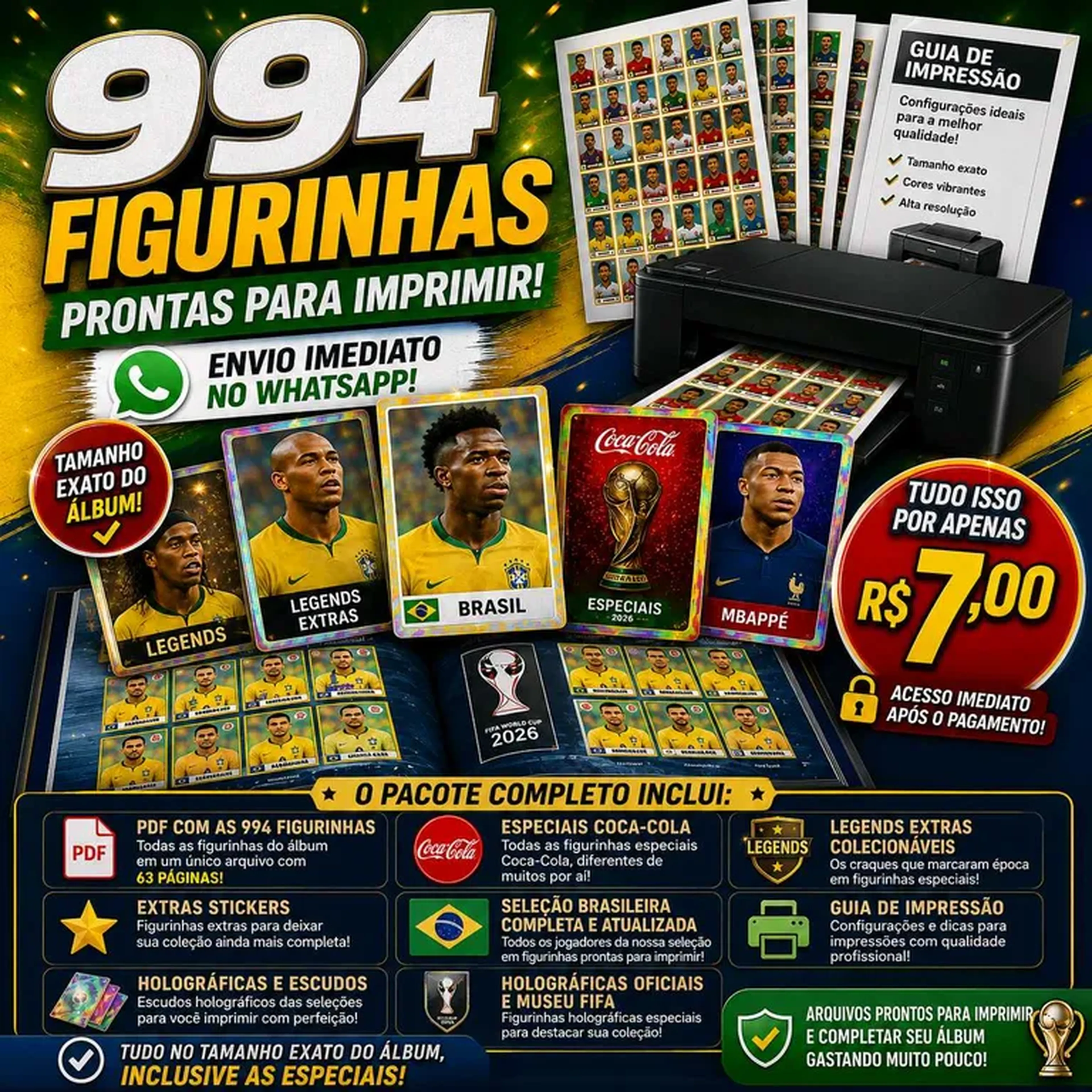 994 Figurinhas + Extras imagem
