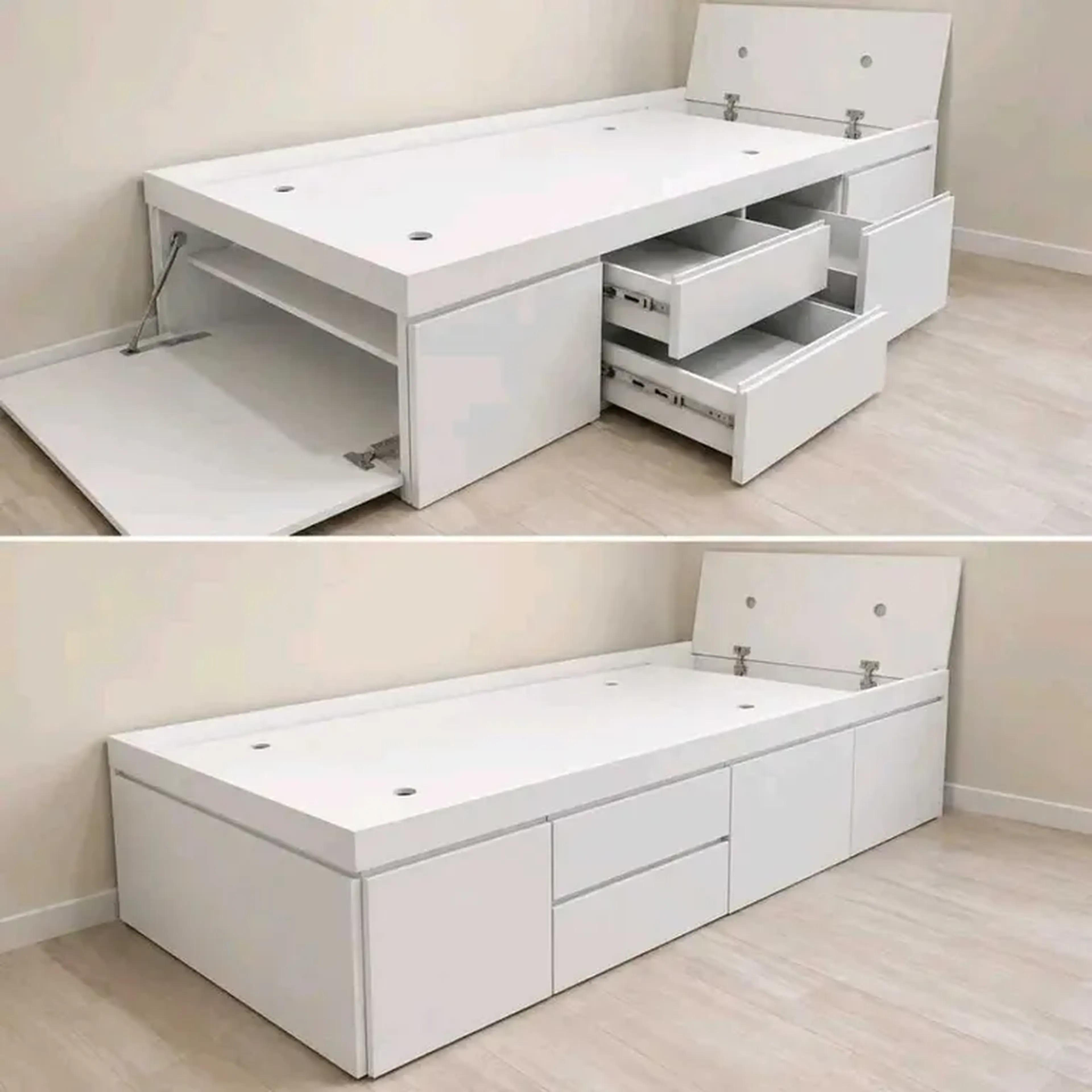 Cama solteirão com gavetas imagem