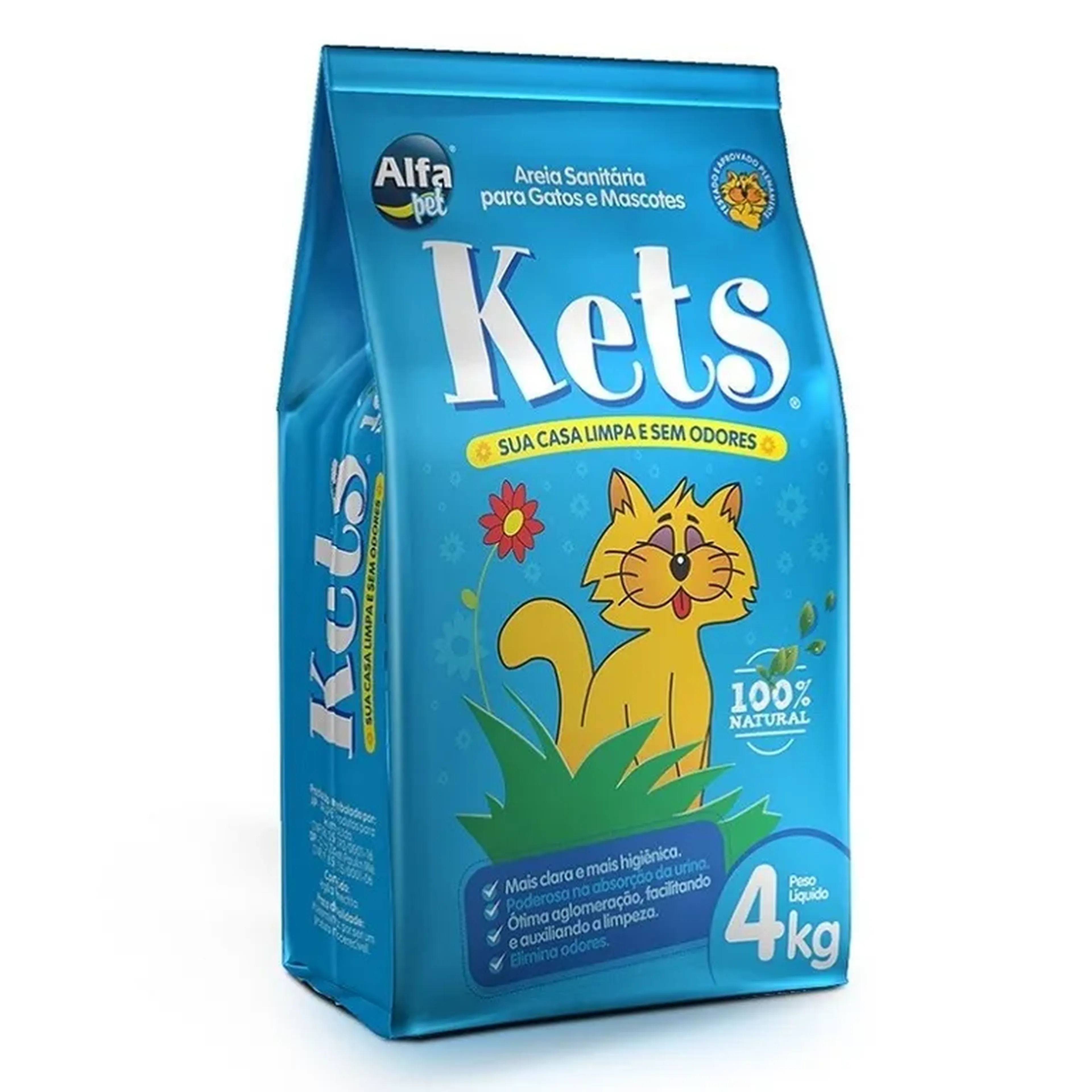 Areia Higiênica Kets para Gatos 4kG imagem
