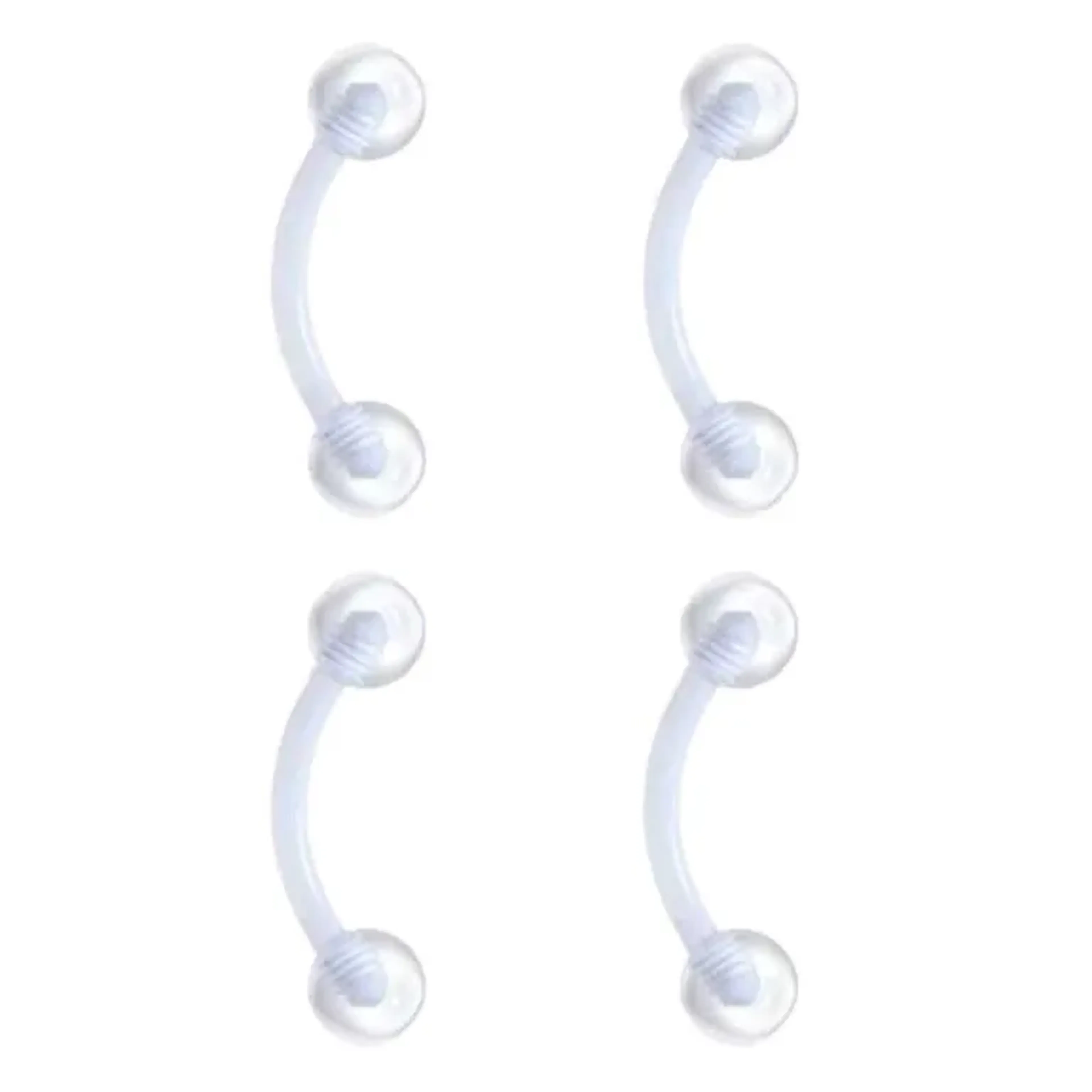 Barbell curvo transparente Bioflex imagem