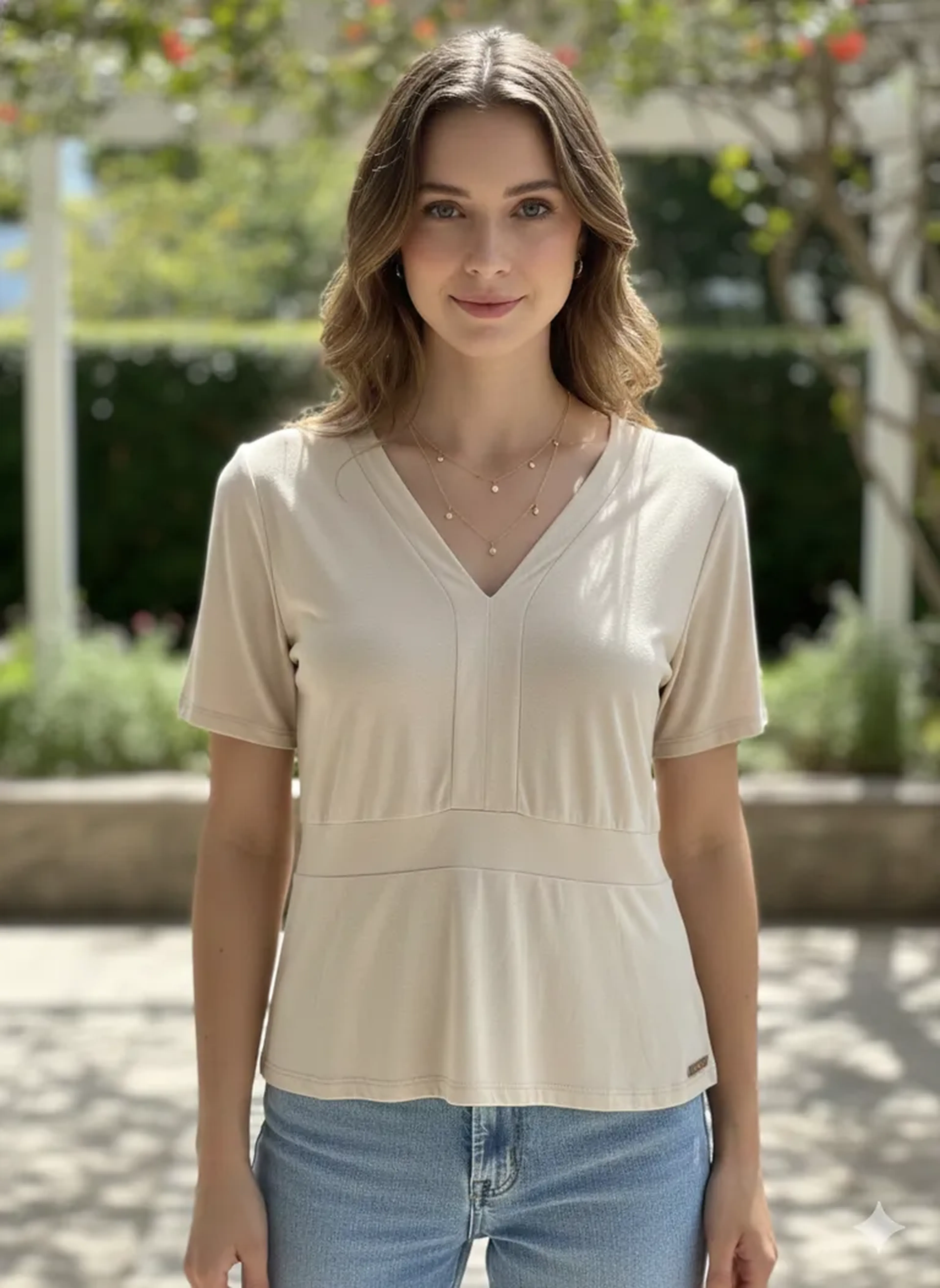 Blusa Bata Cereja Rosa imagem
