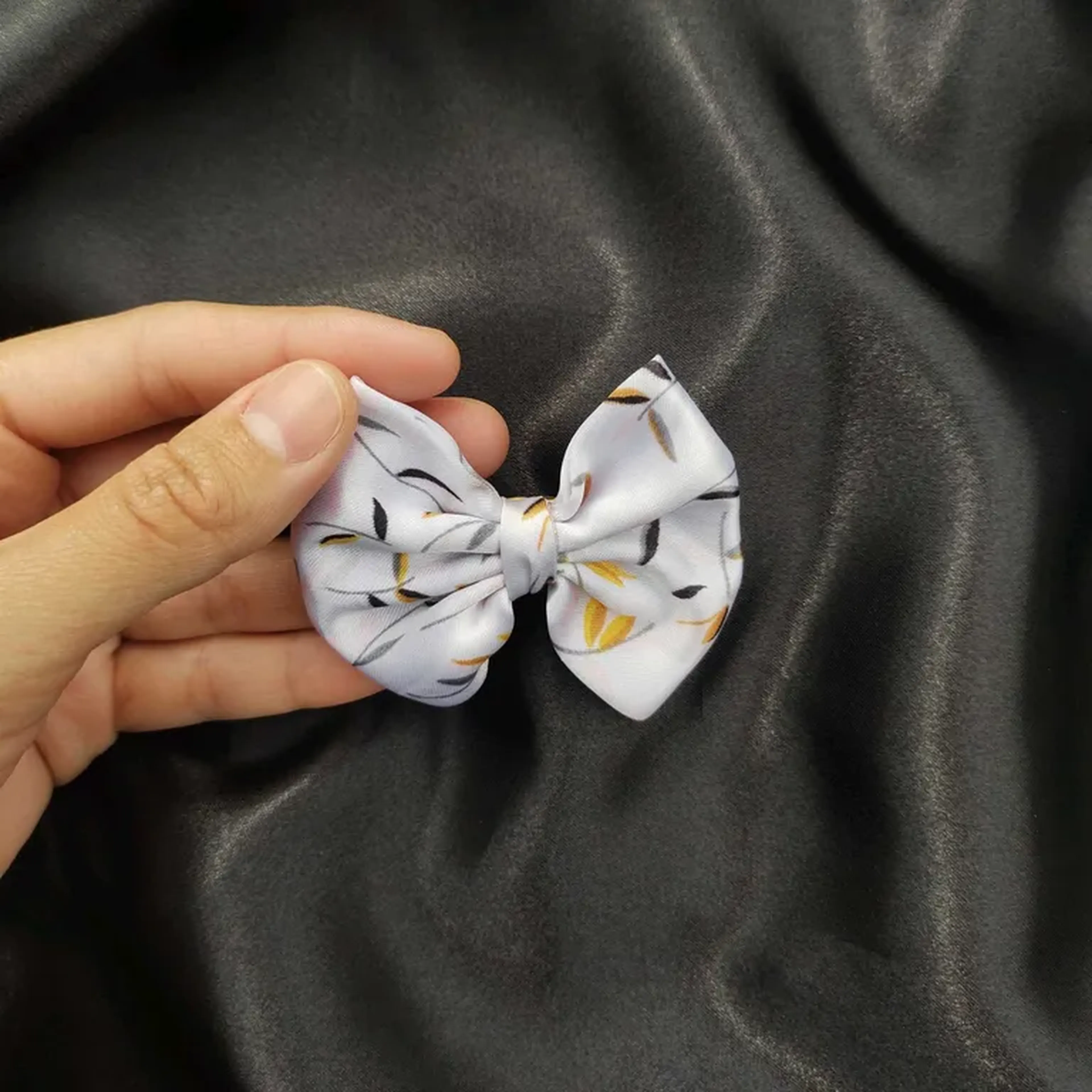 009 Laço estampado cetim infantil imagem